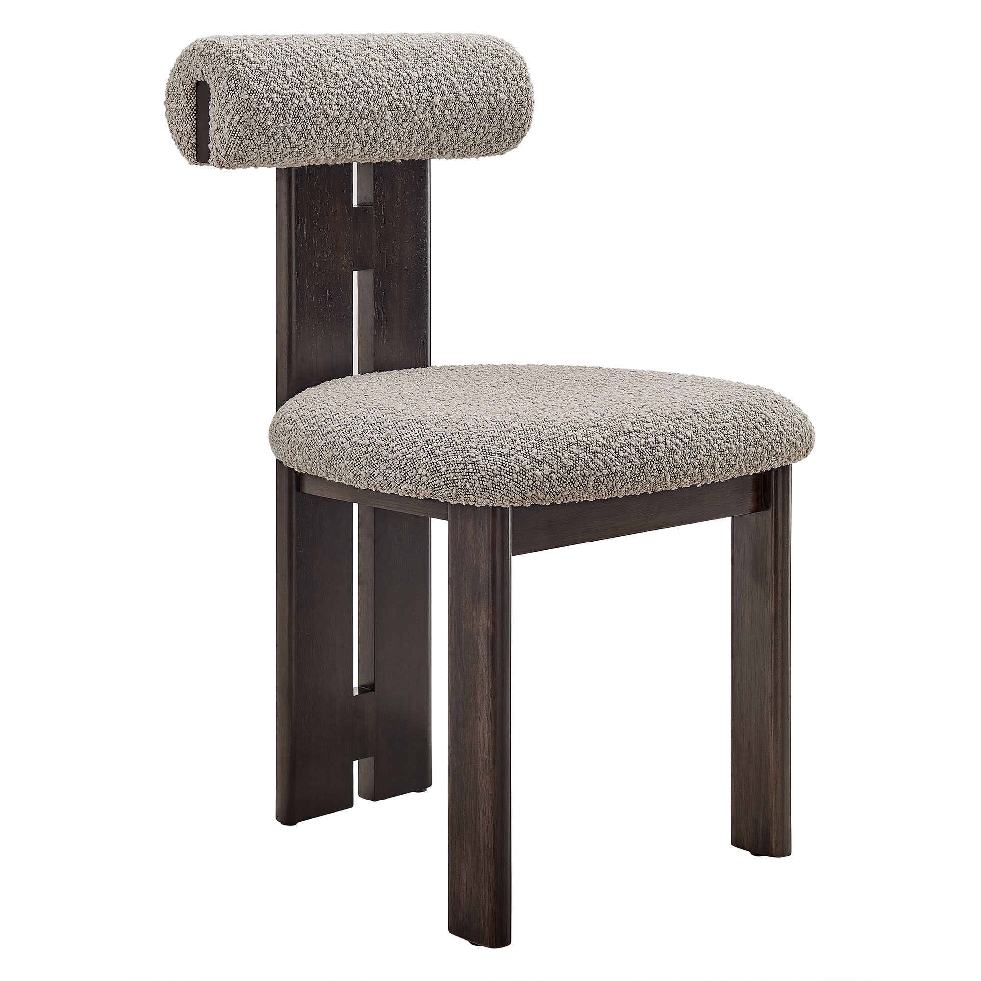 Modway Torian Boucle Fabric Dining Chair Set of 2