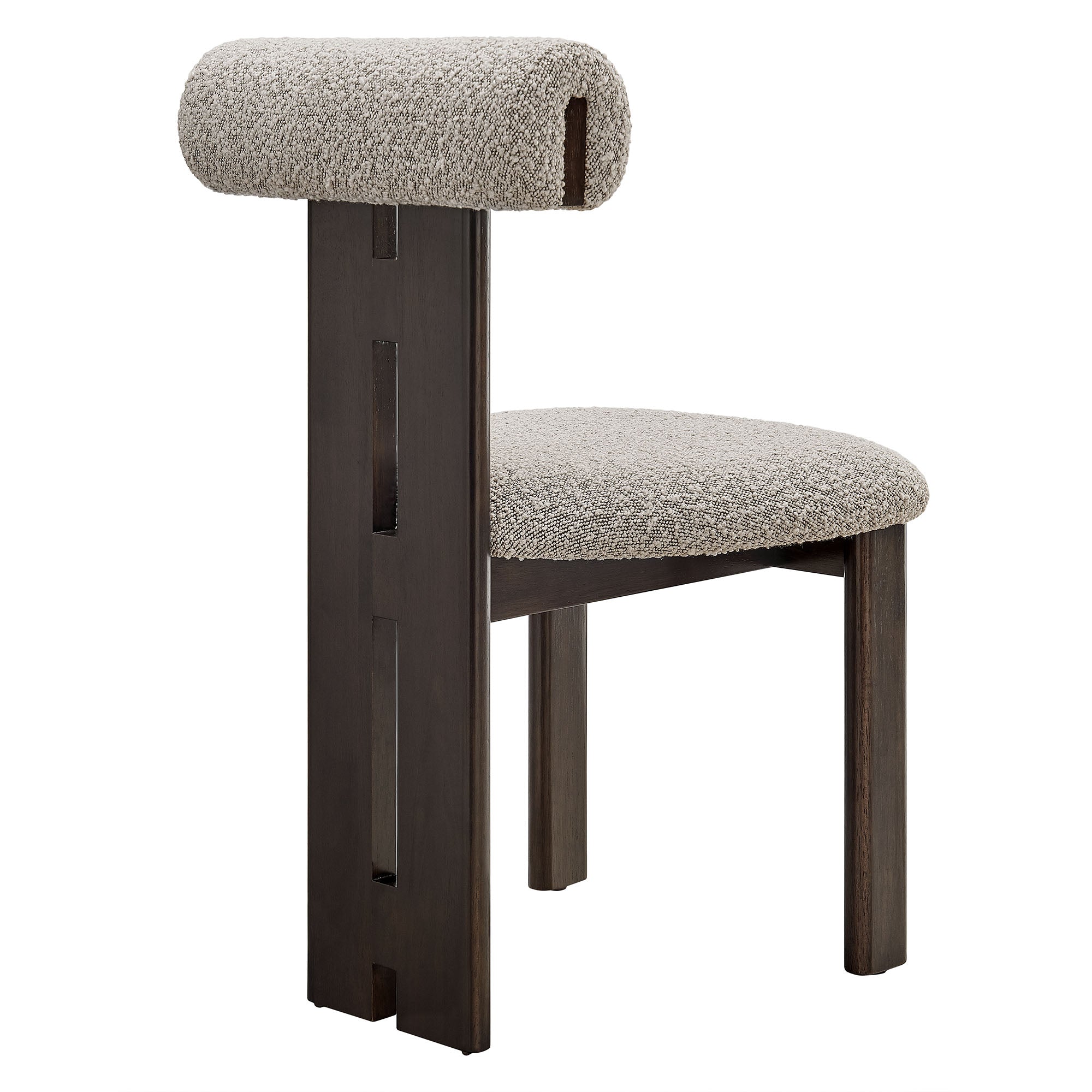 Modway Torian Boucle Fabric Dining Chair Set of 2