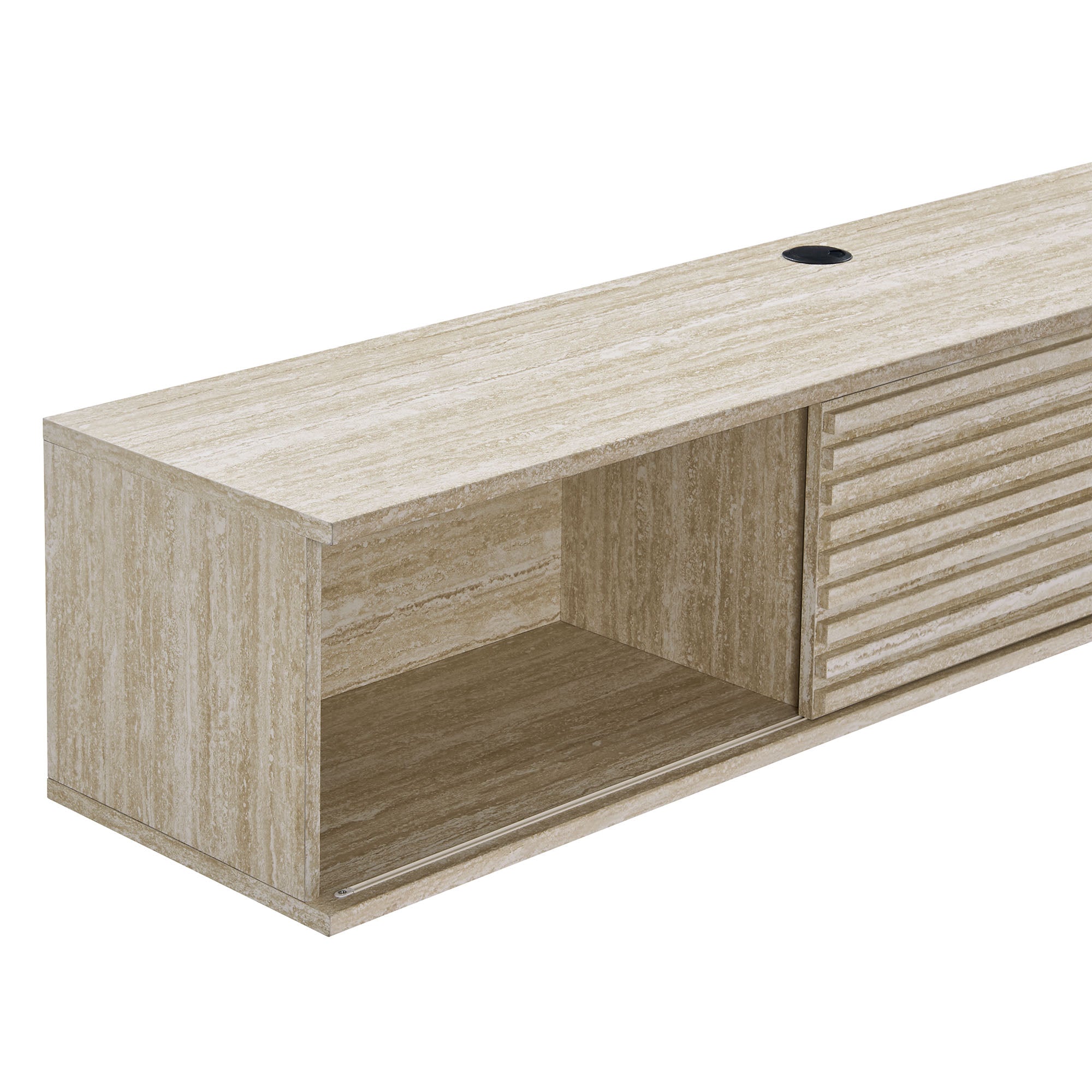 Modway Render 70" Faux Travertine Wall-Mount Media Console TV Stand