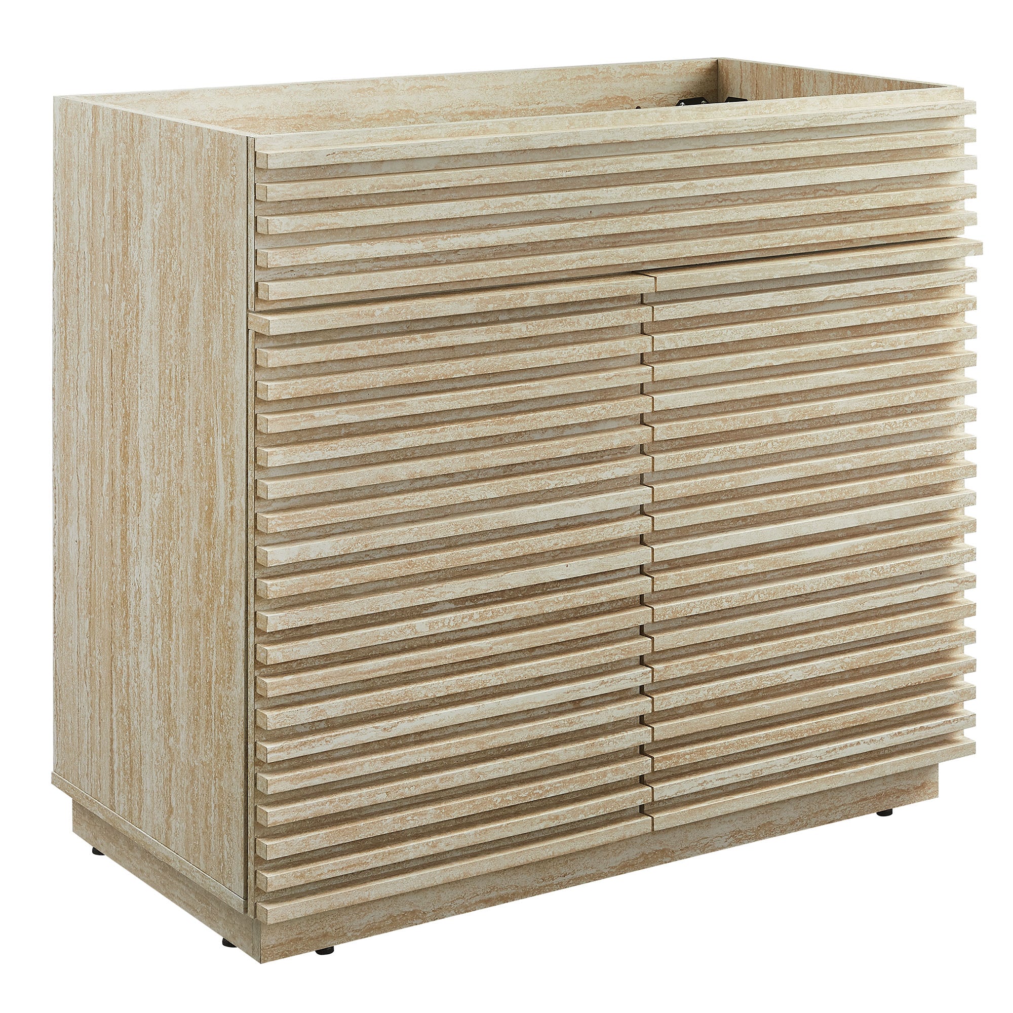 Modway Render 36" Faux Travertine Bathroom Vanity Cabinet (Sink Not Included)