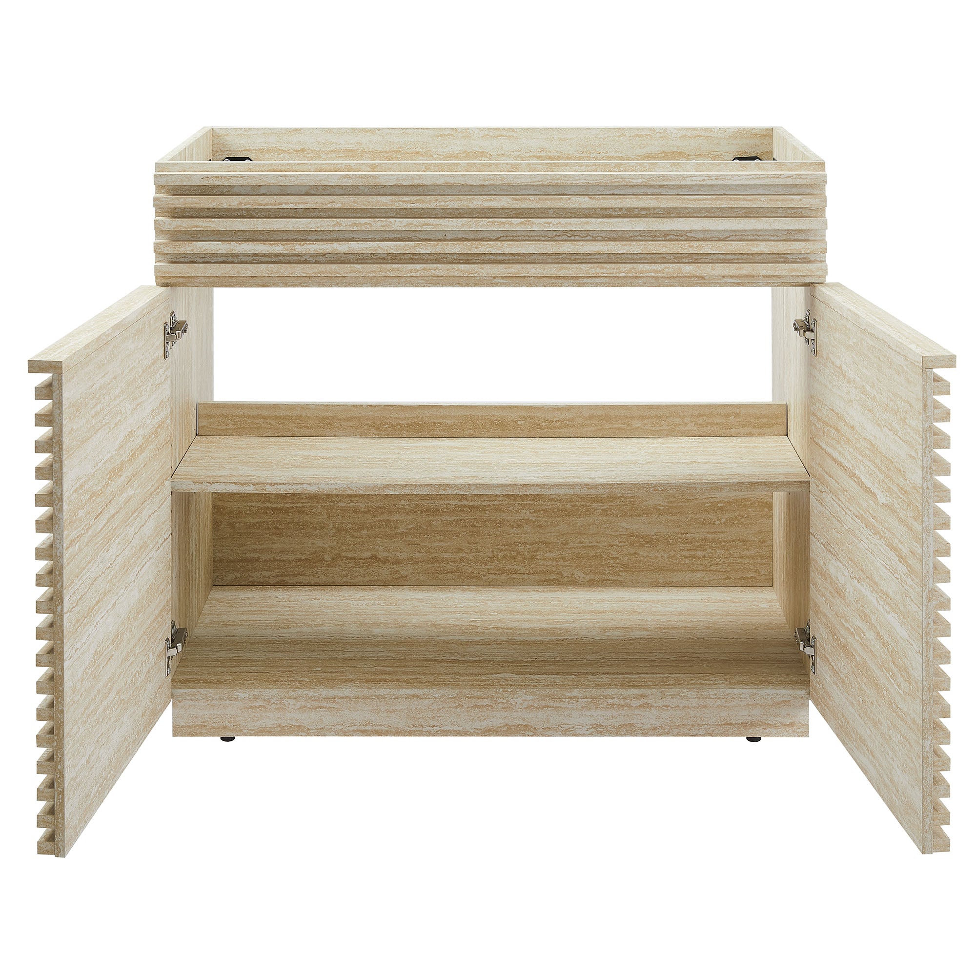 Modway Render 36" Faux Travertine Bathroom Vanity Cabinet (Sink Not Included)