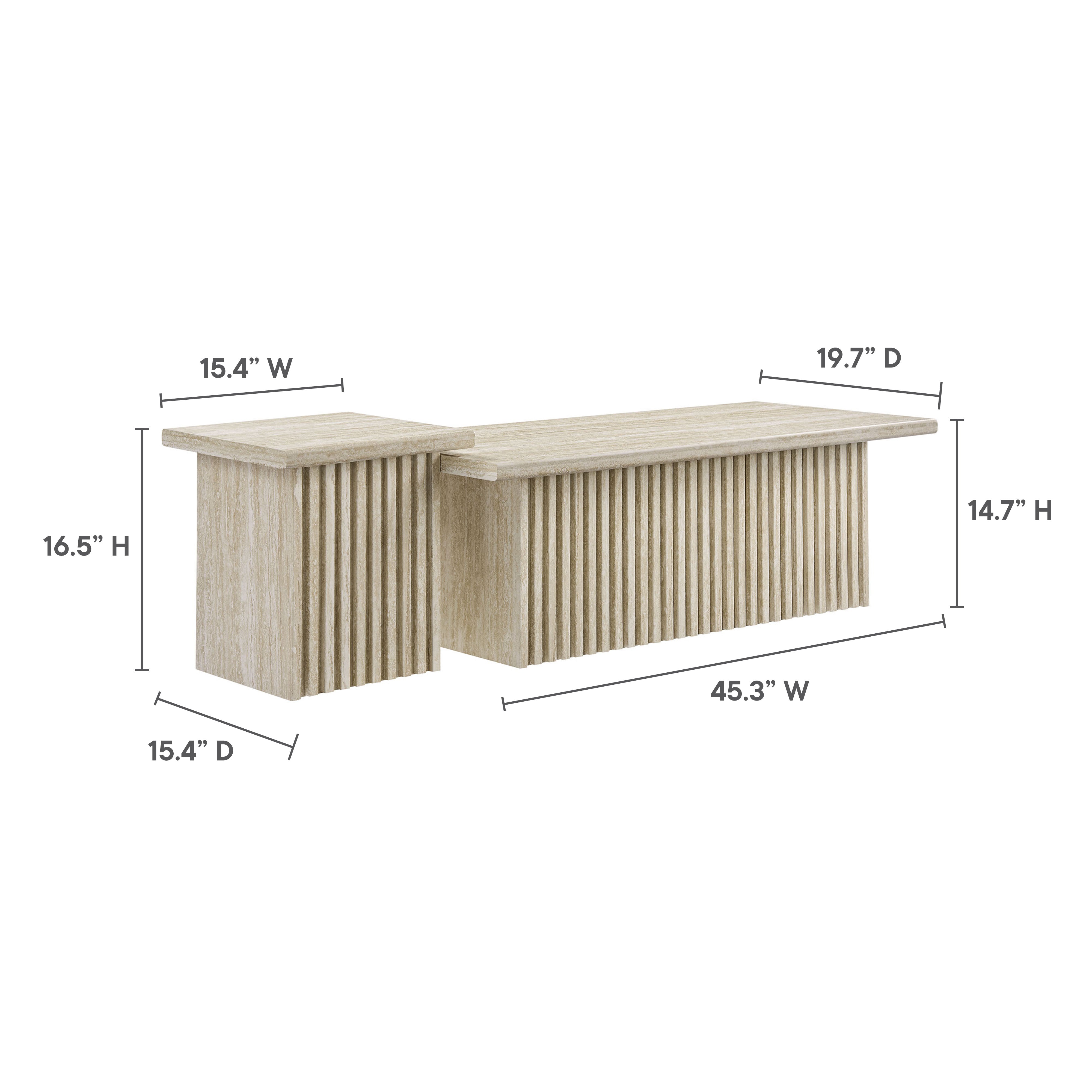 Modway Render Nesting Coffee Tables Set of 2