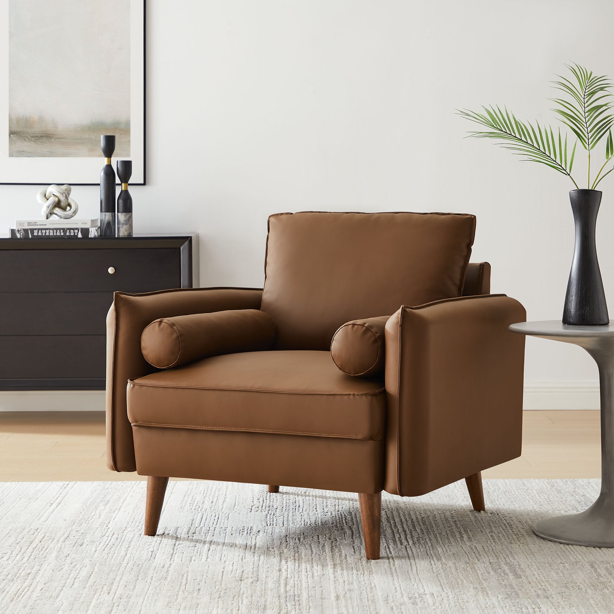 Modway Revive Upholstered Vegan Leather Accent Armchair