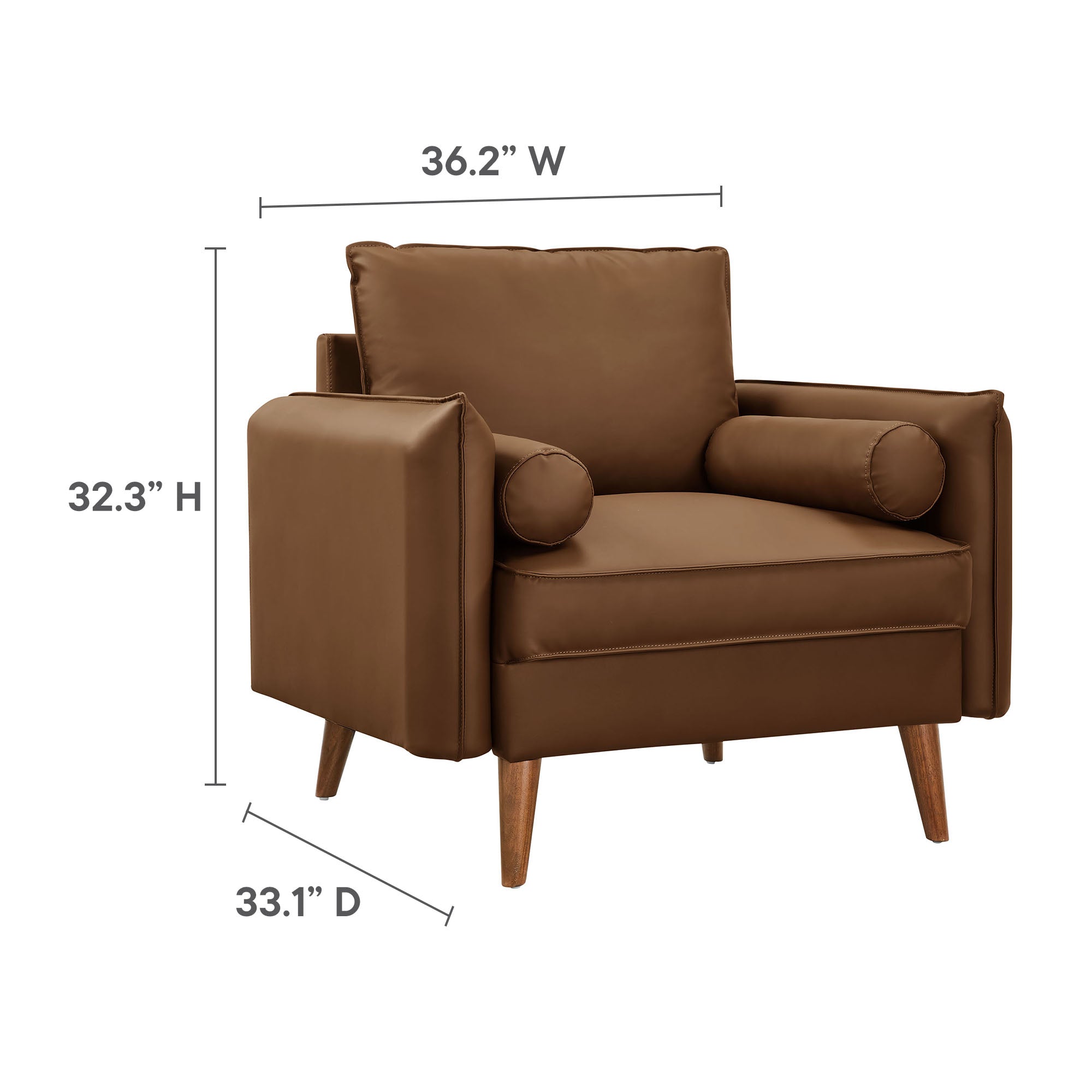 Modway Revive Upholstered Vegan Leather Accent Armchair