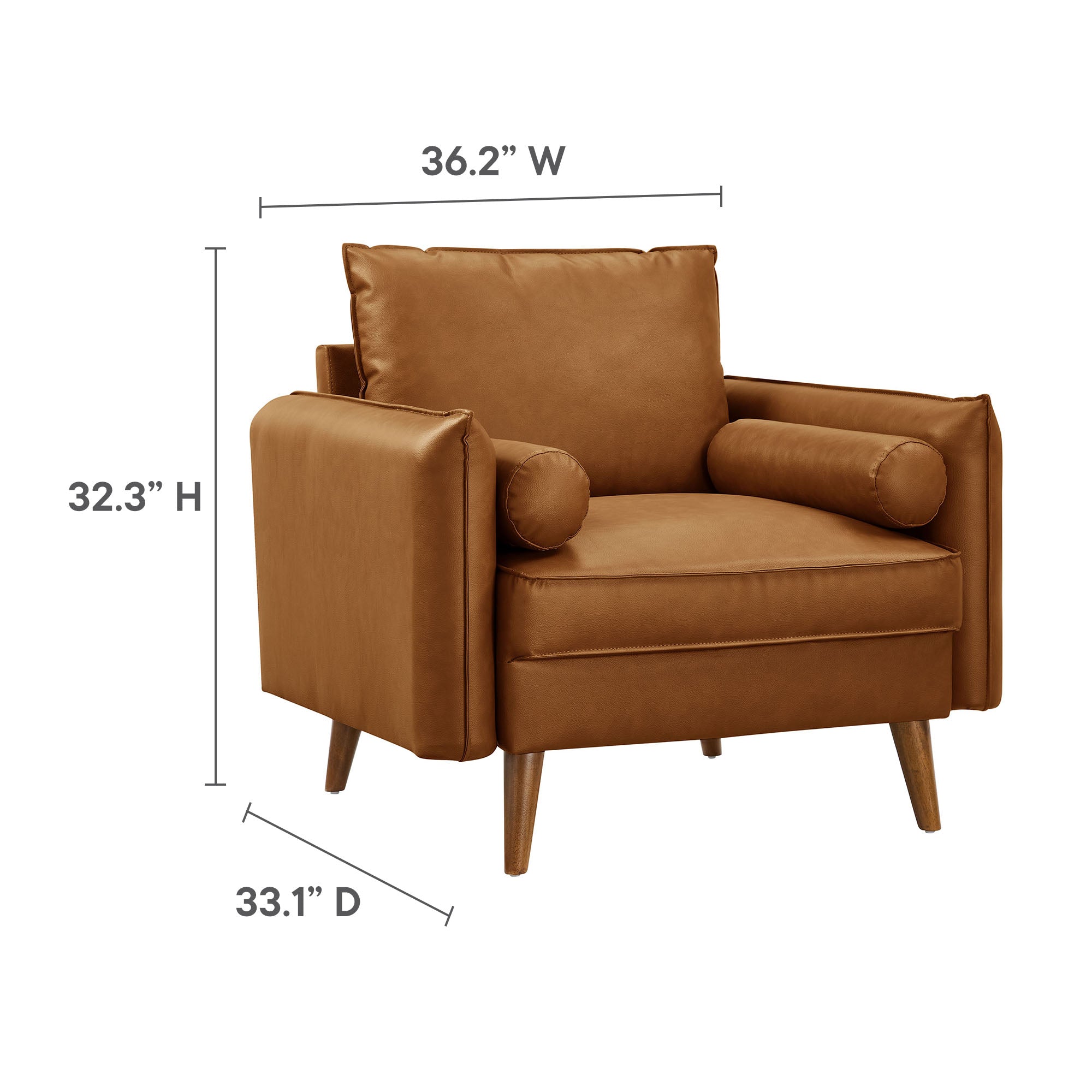 Modway Revive Upholstered Vegan Leather Accent Armchair