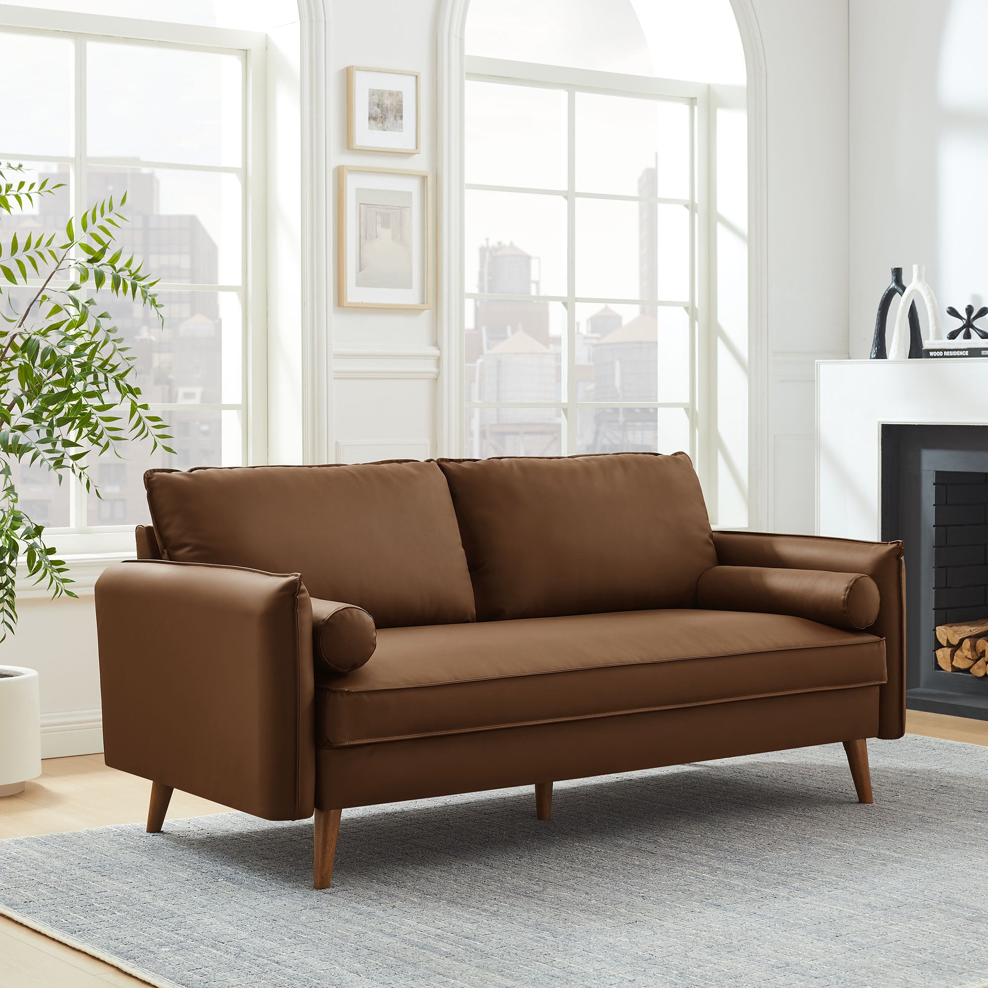 Modway Revive Upholstered Vegan Leather Sofa
