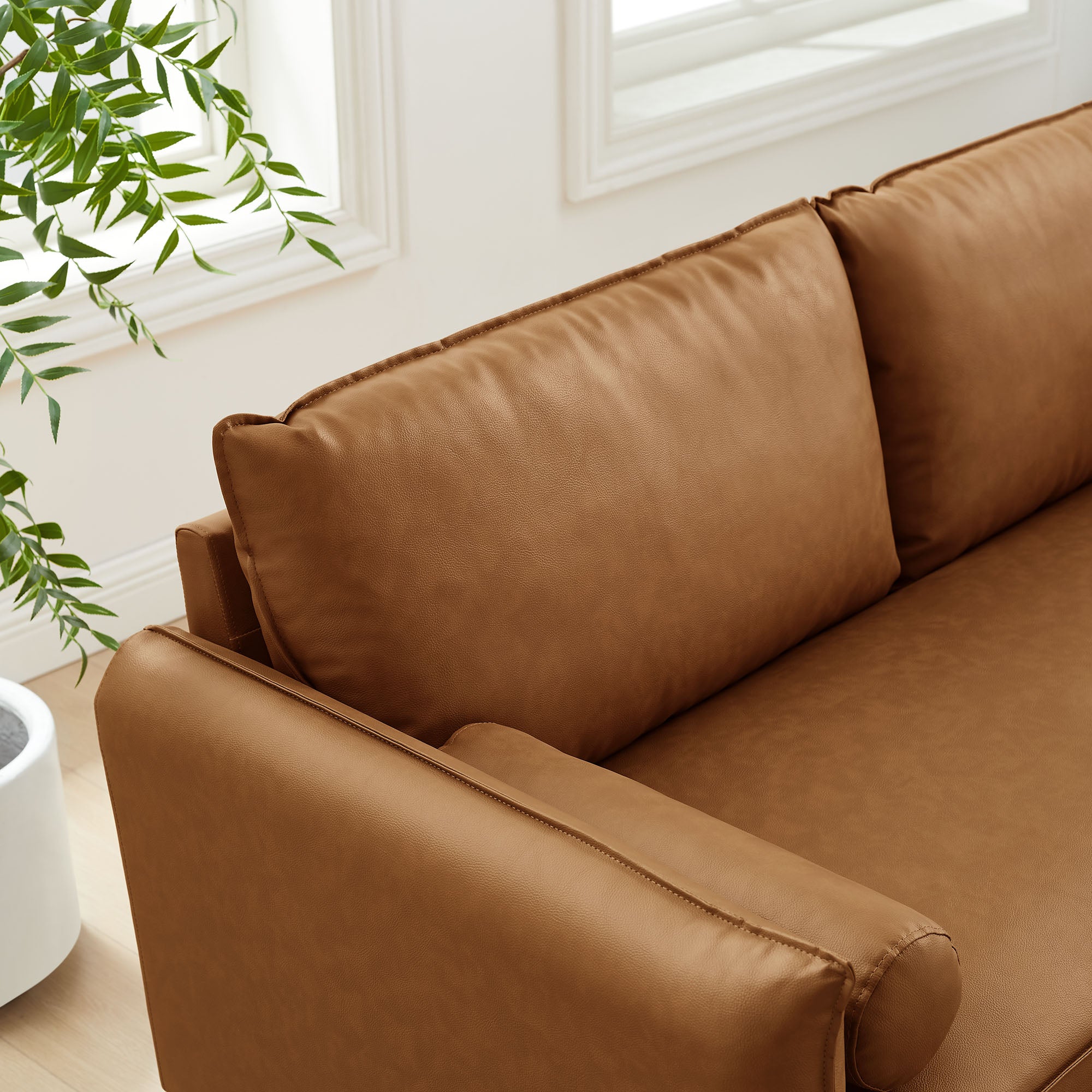 Modway Revive Upholstered Vegan Leather Sofa