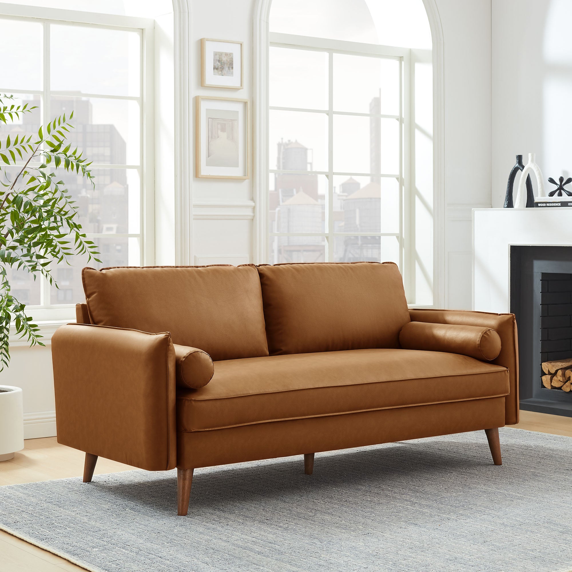 Modway Revive Upholstered Vegan Leather Sofa