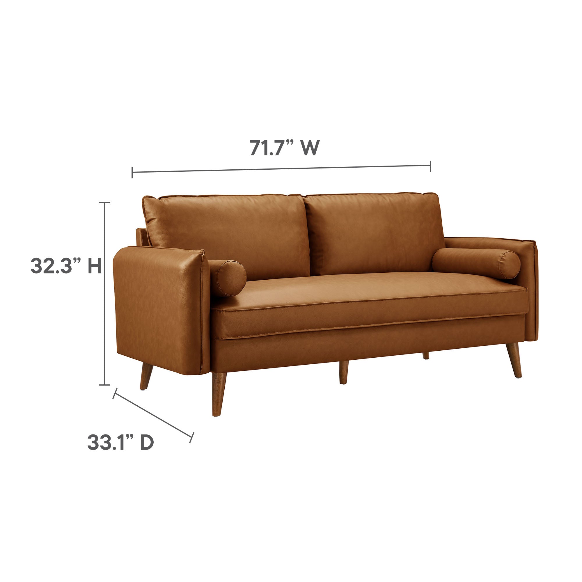 Modway Revive Upholstered Vegan Leather Sofa