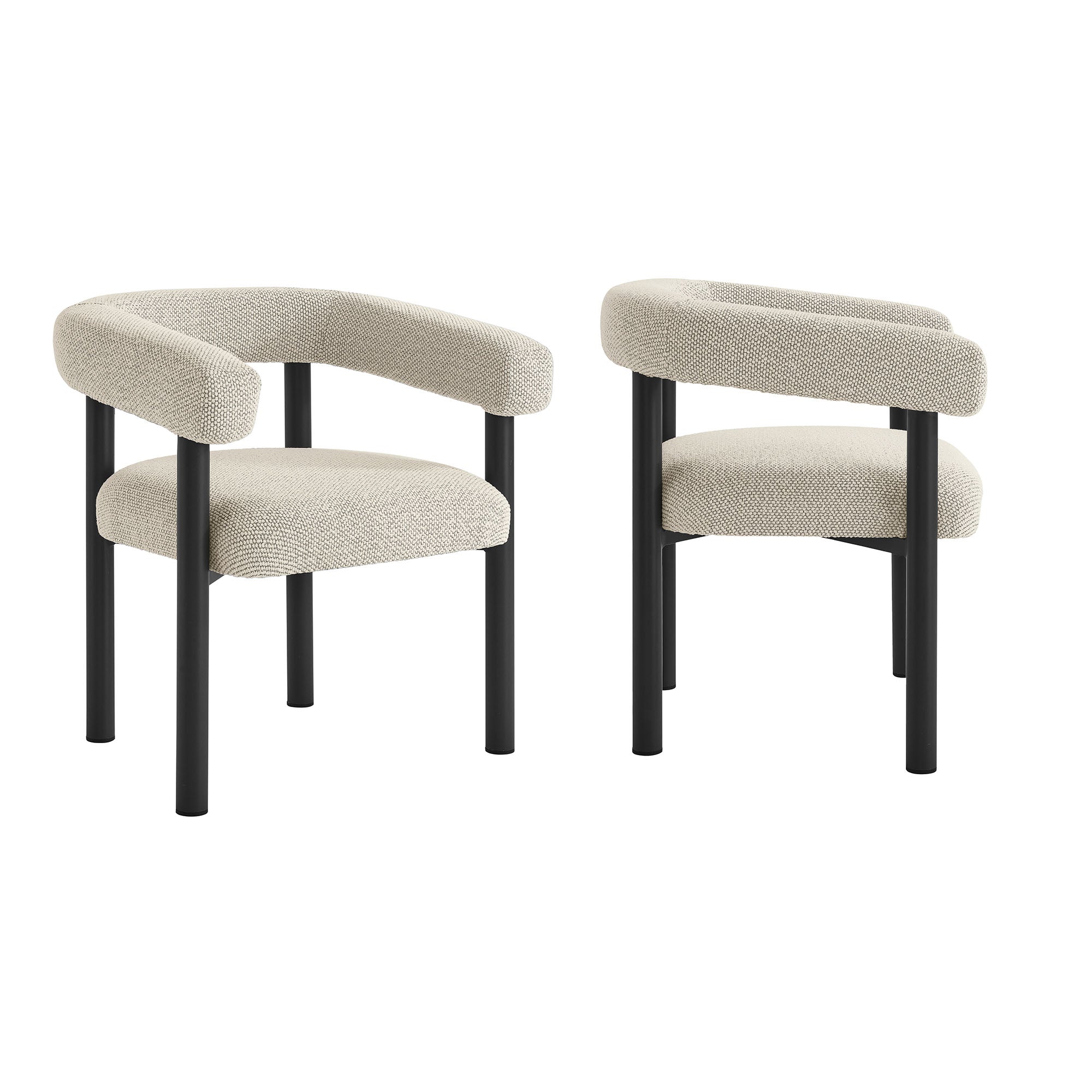 Modway Nautica 5-Piece Round Outdoor Patio Aluminum Dining Table and Chairs Set