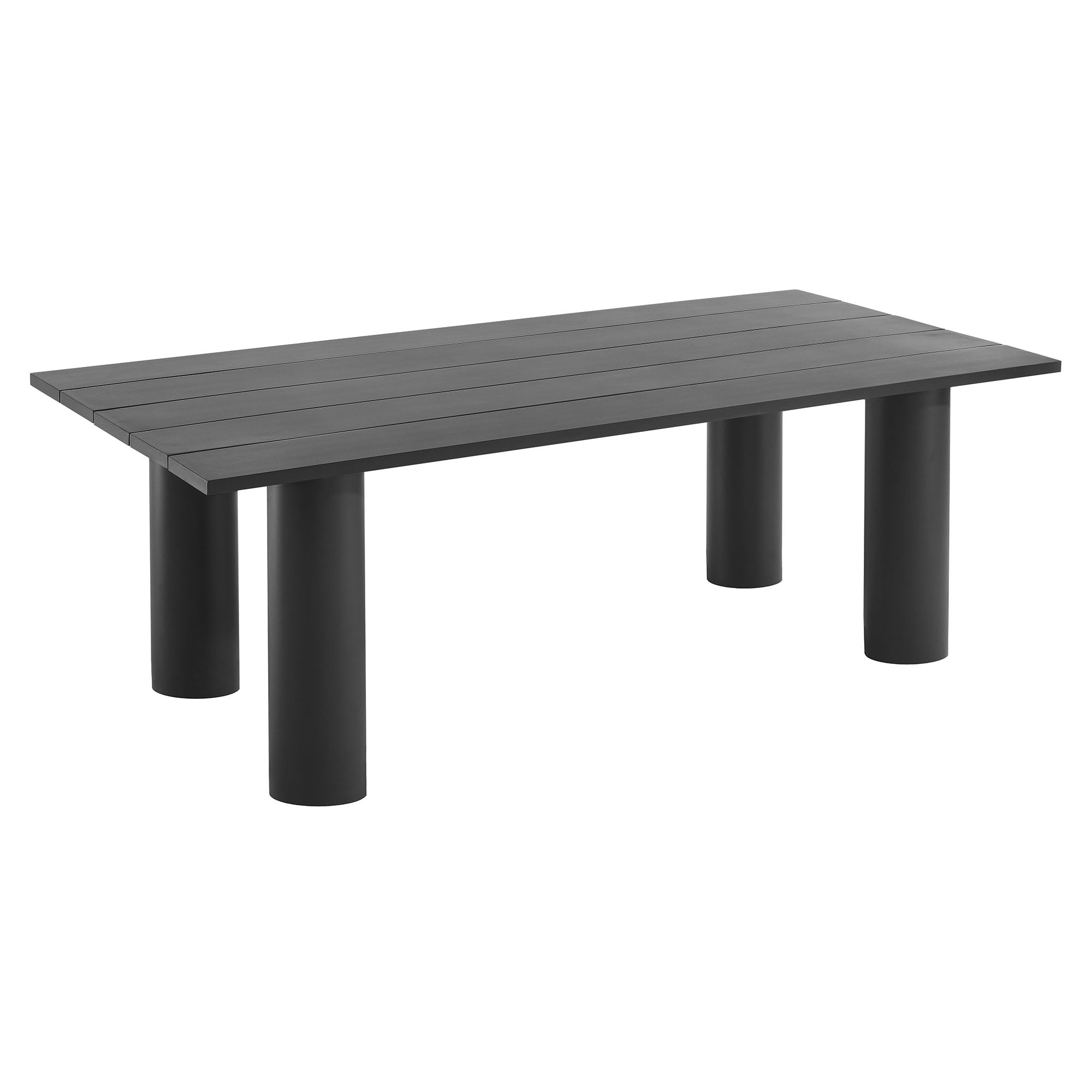 Modway Nautica 7-Piece Rectangular Outdoor Patio Aluminum Dining Table and Chairs Set