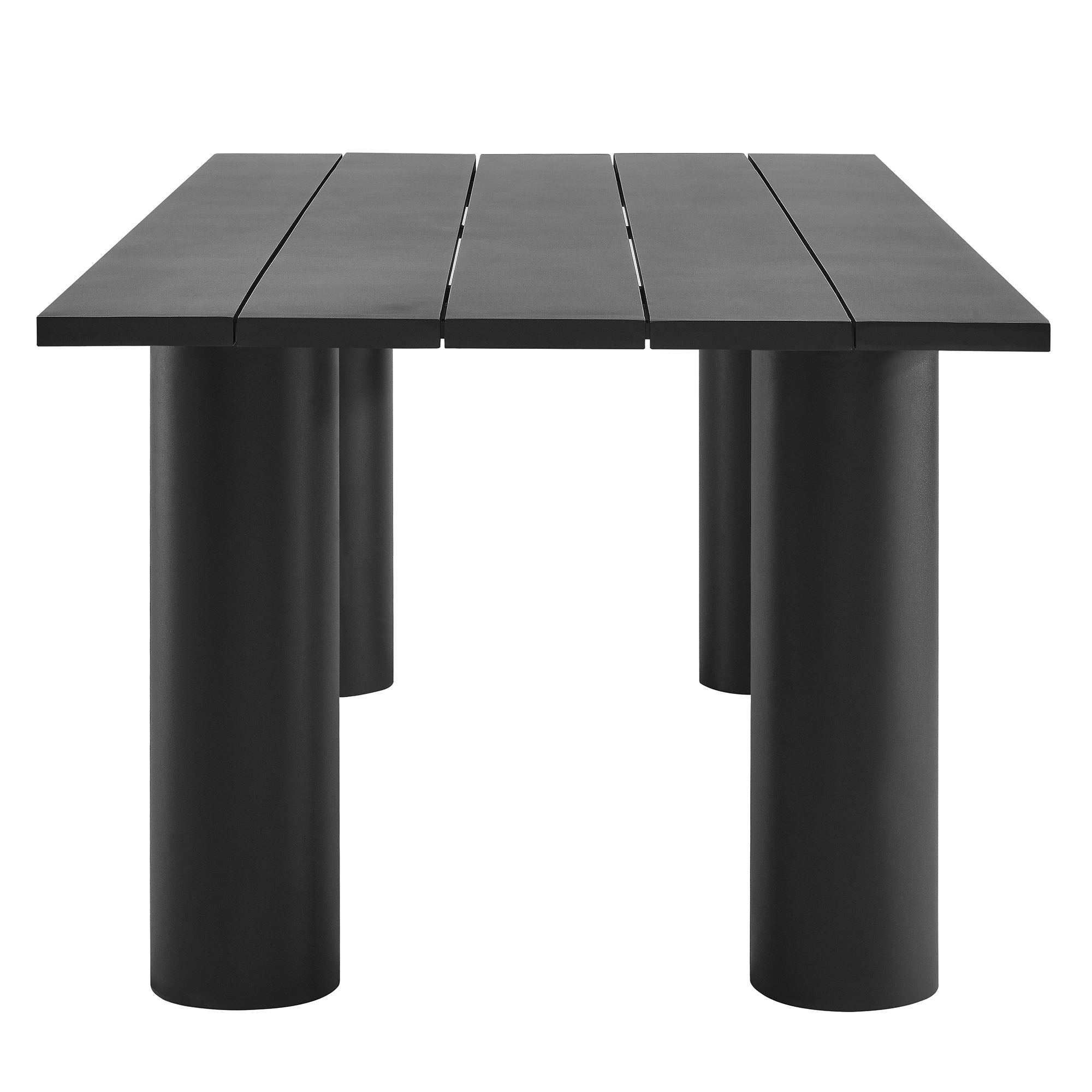 Modway Nautica 7-Piece Rectangular Outdoor Patio Aluminum Dining Table and Chairs Set