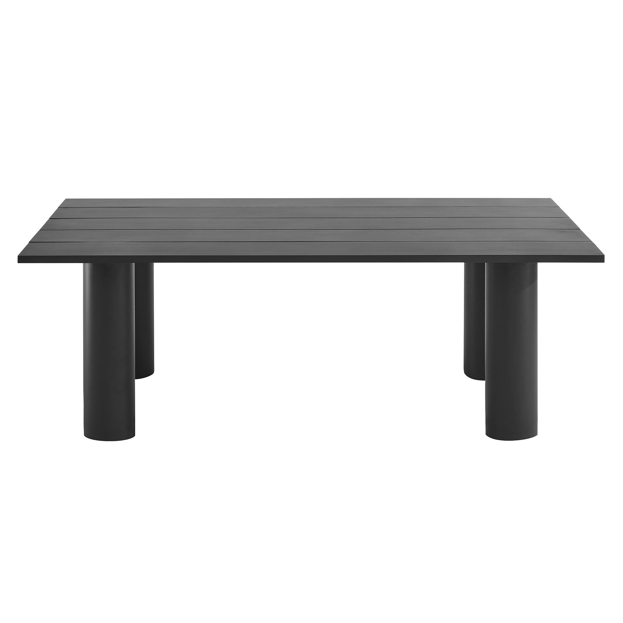 Modway Nautica 7-Piece Rectangular Outdoor Patio Aluminum Dining Table and Chairs Set