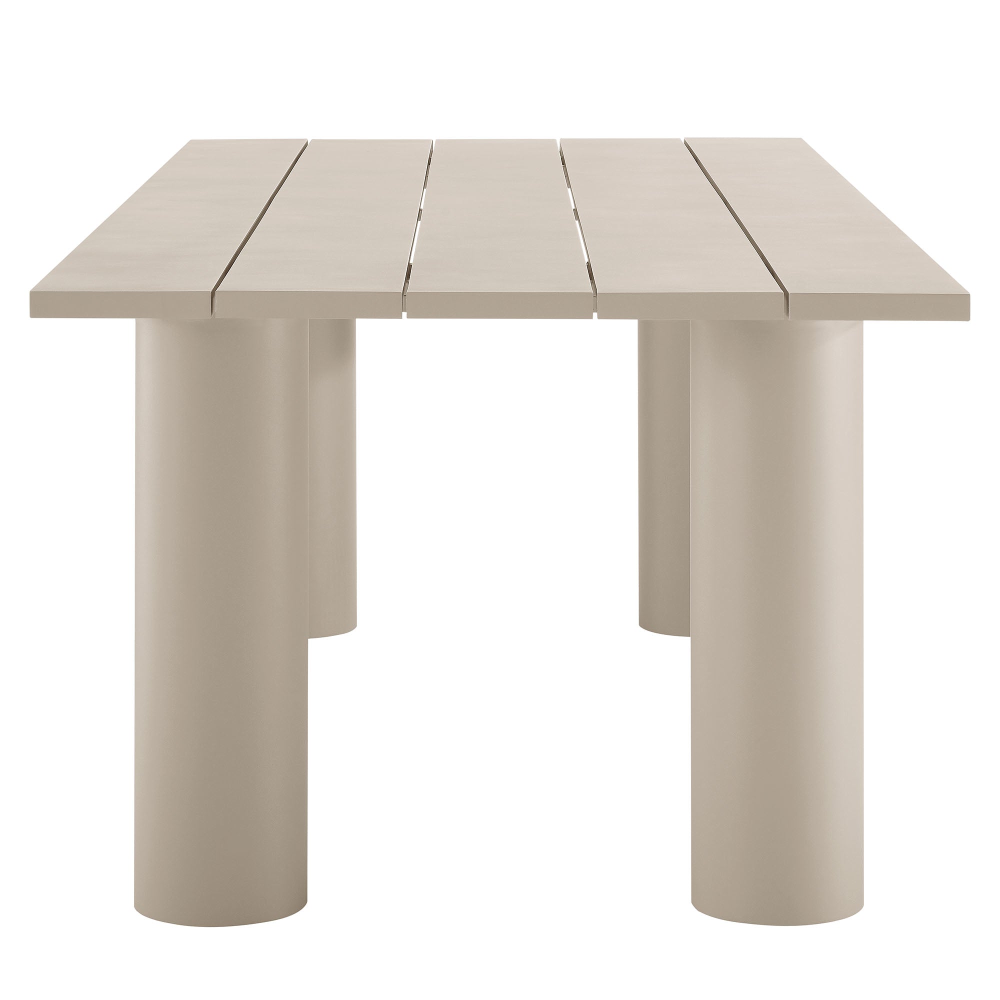 Modway Nautica 7-Piece Rectangular Outdoor Patio Aluminum Dining Table and Chairs Set