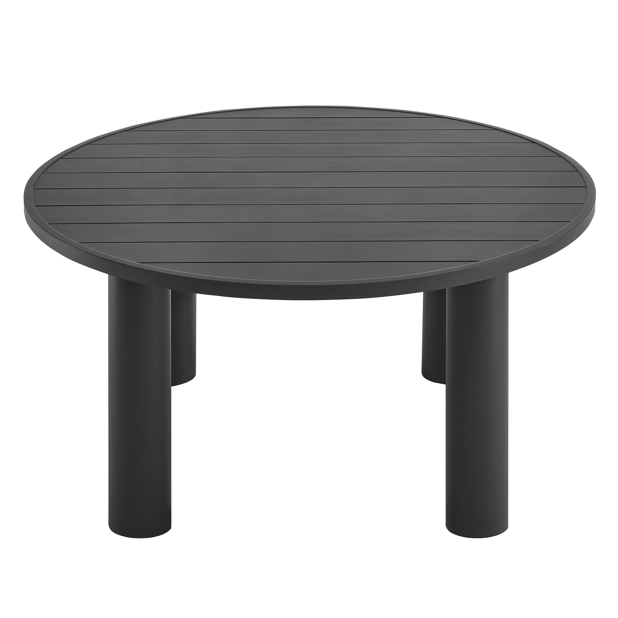 Modway Nautica Outdoor Patio 60" Round Aluminum Dining Table