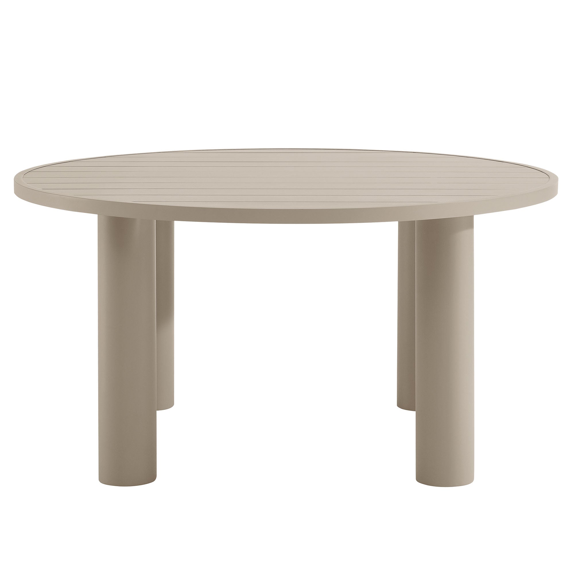 Modway Nautica Outdoor Patio 60" Round Aluminum Dining Table