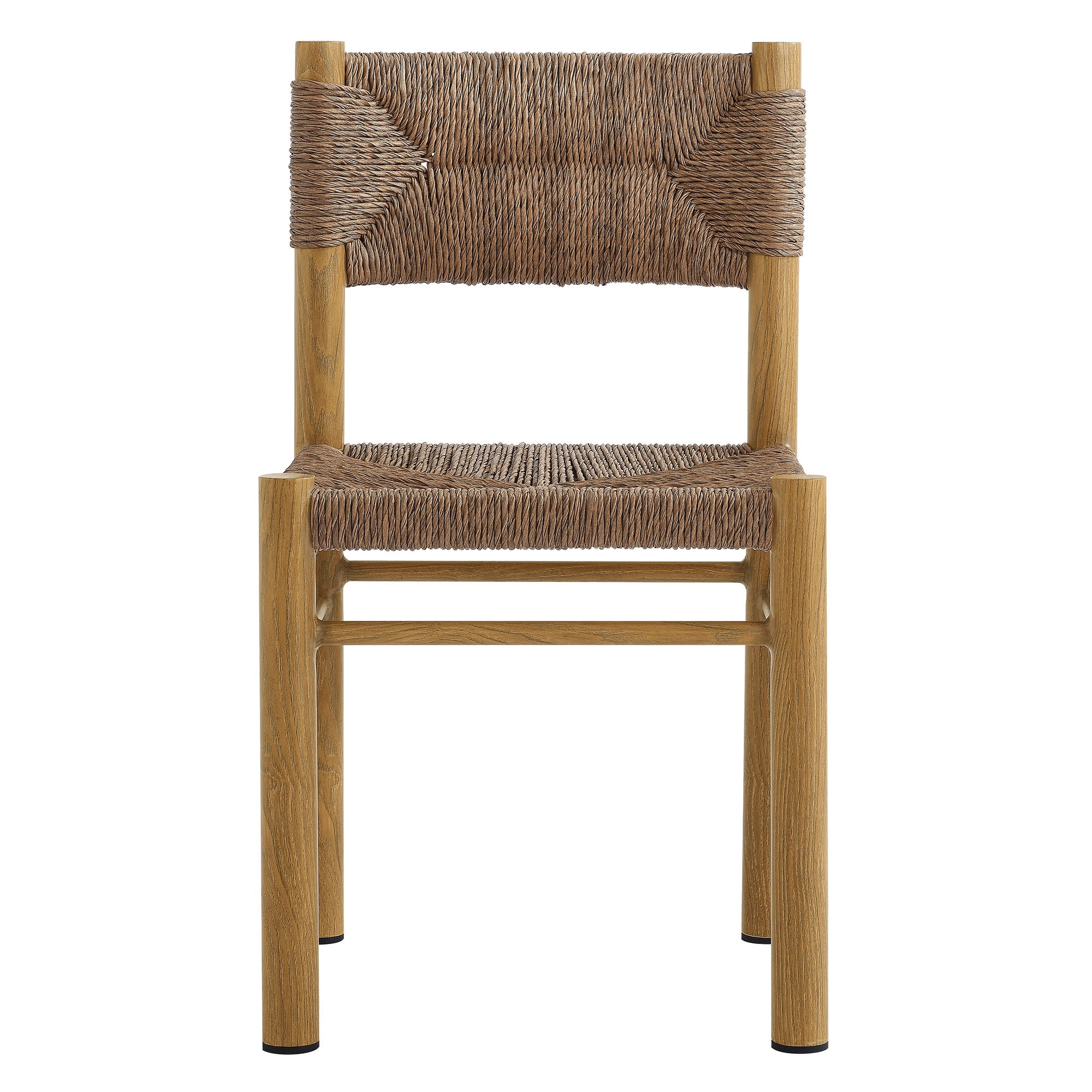 Modway Parkland Outdoor Patio Rattan and Aluminum Dining Side Chairs Set of 2
