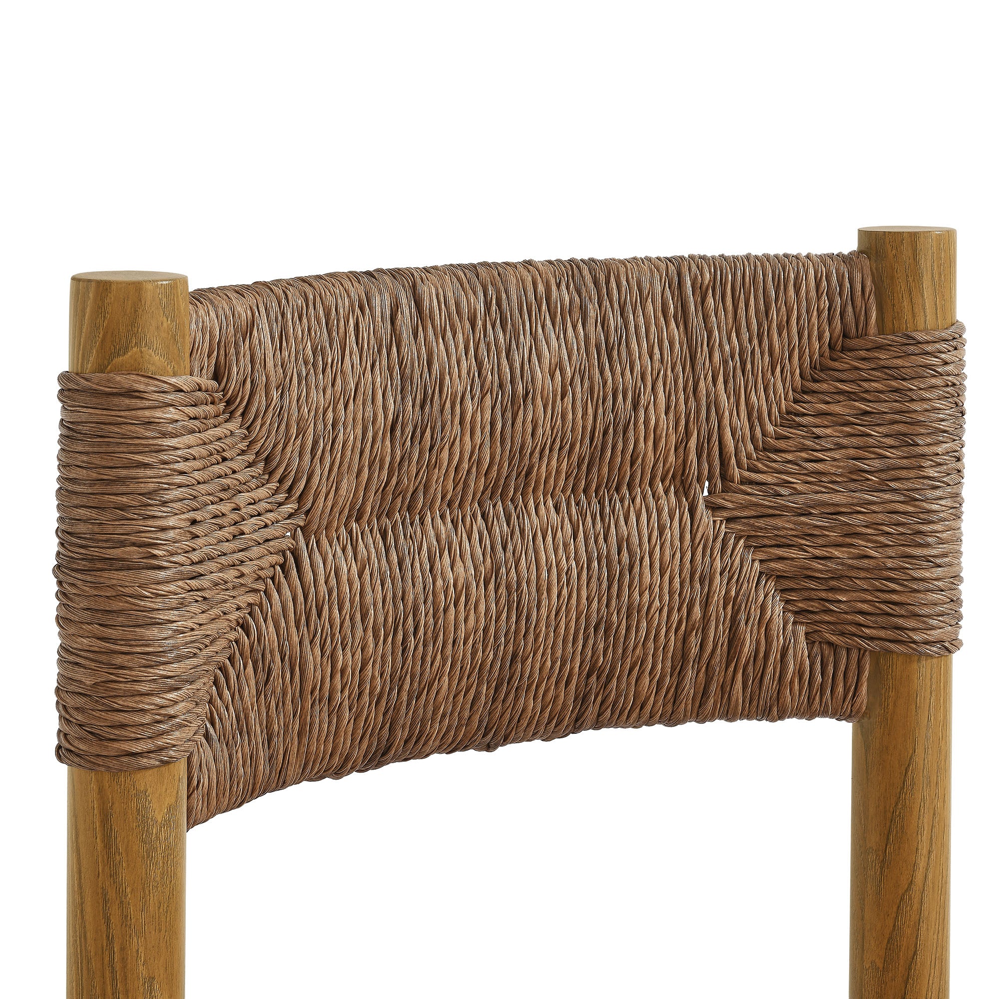 Modway Parkland Outdoor Patio Rattan and Aluminum Dining Side Chairs Set of 2