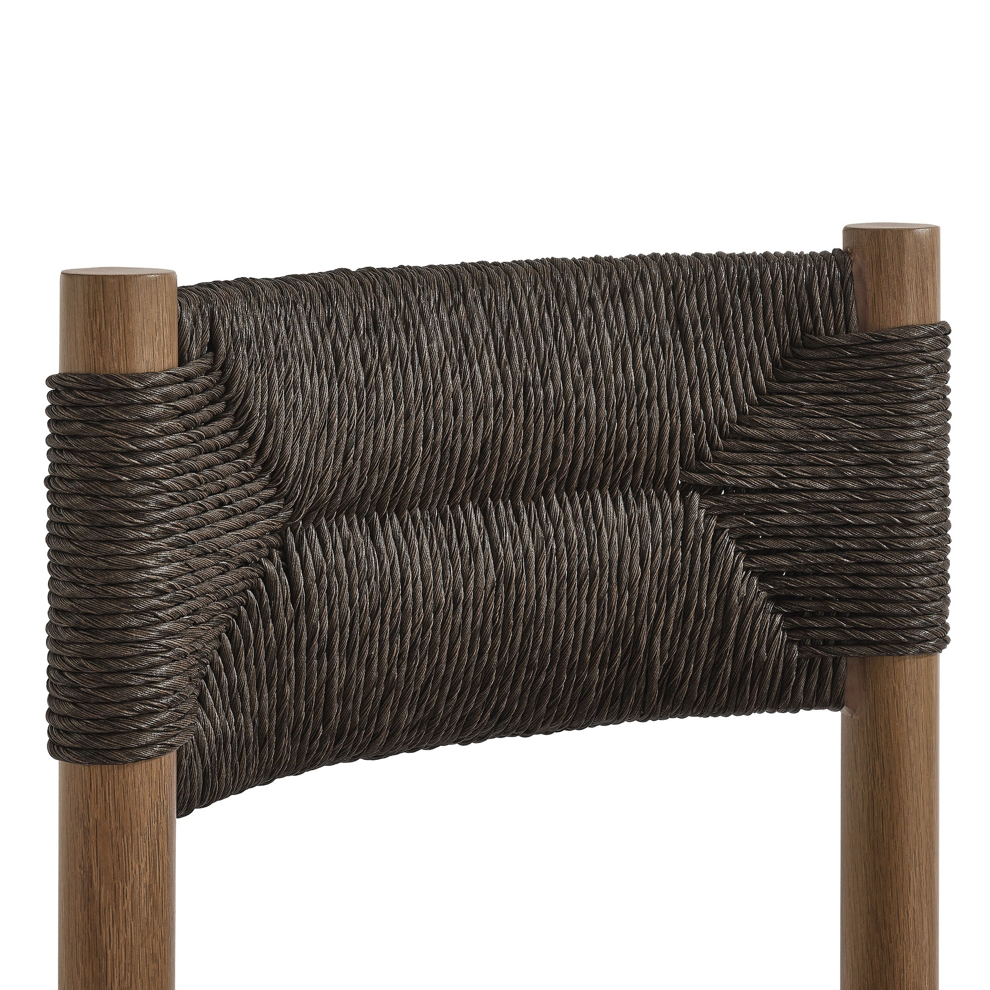 Modway Parkland Outdoor Patio Rattan and Aluminum Dining Side Chairs Set of 2