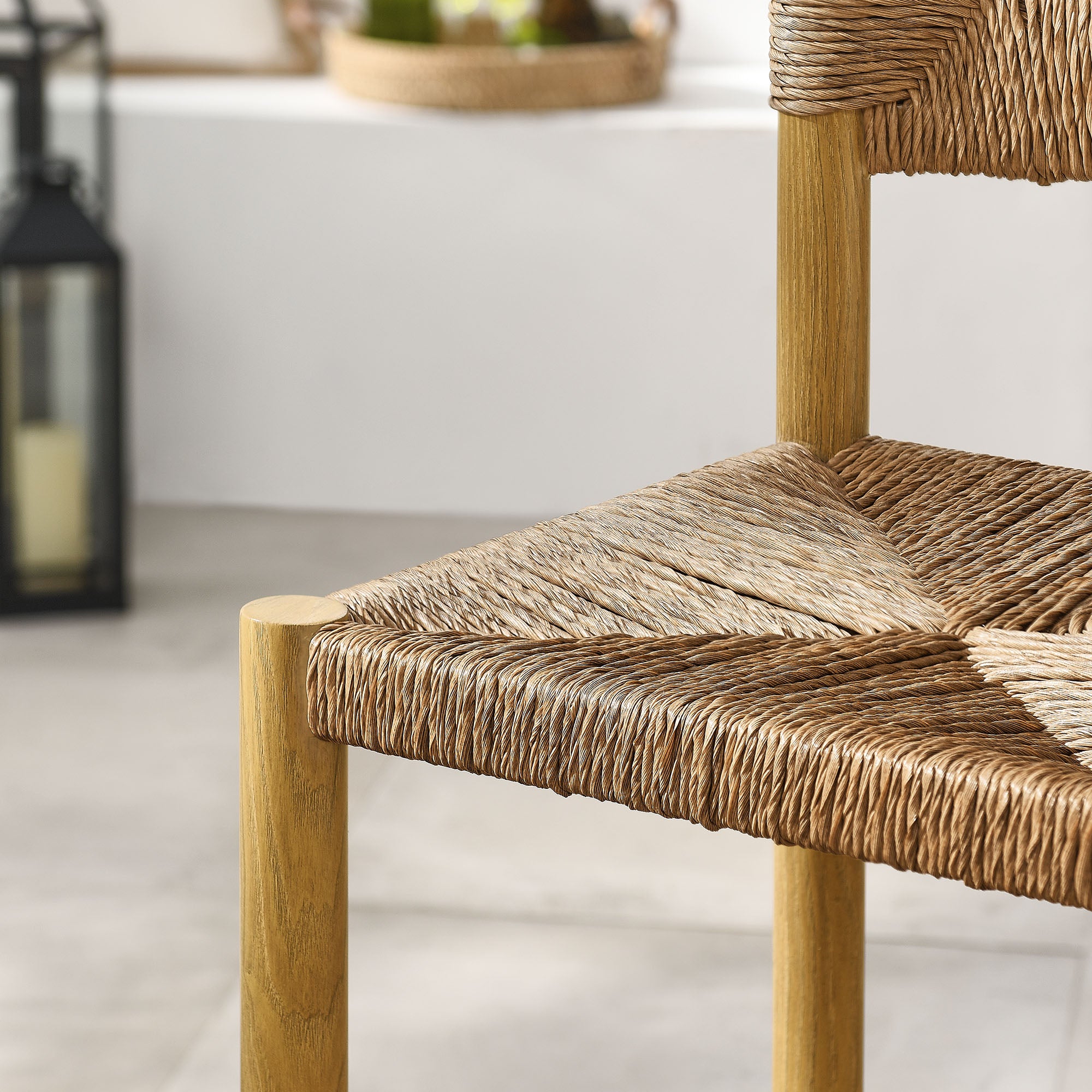 Modway Parkland Outdoor Patio Rattan and Aluminum Counter Stools Set of 2
