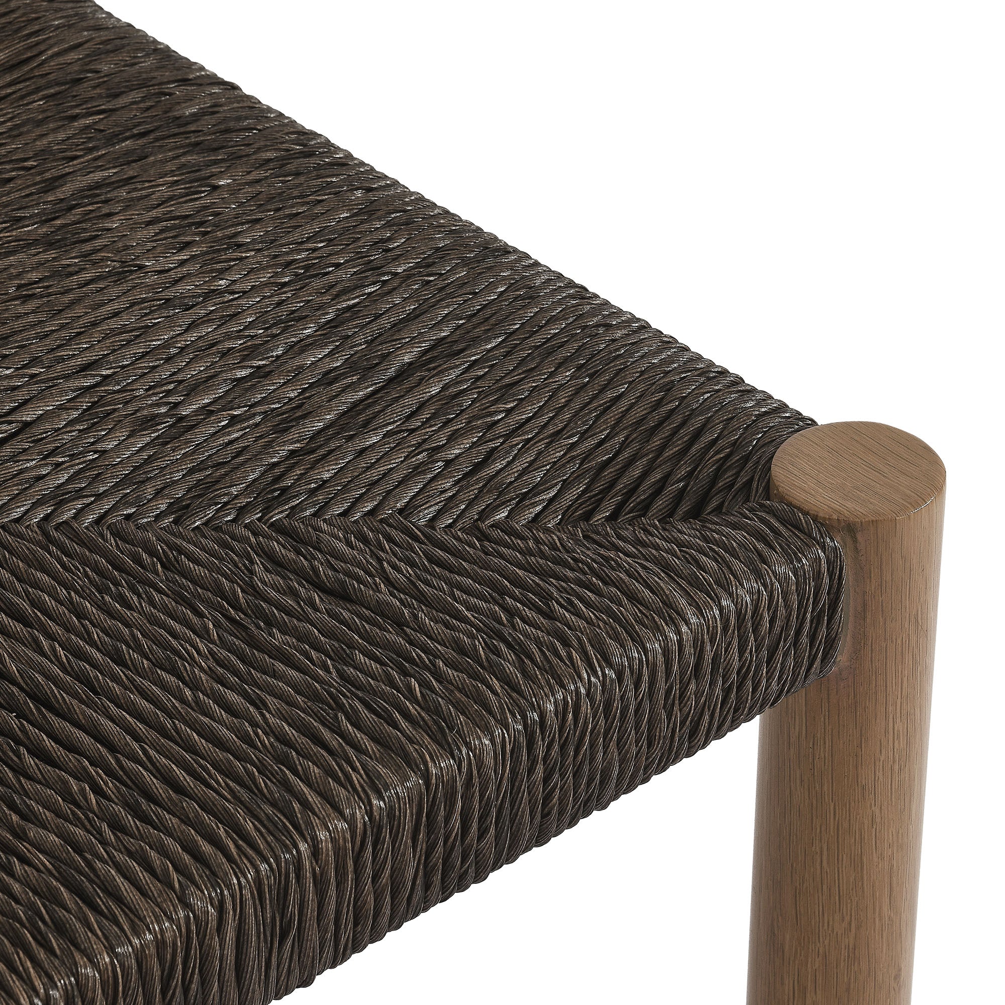 Modway Parkland Outdoor Patio Rattan and Aluminum Counter Stools Set of 2