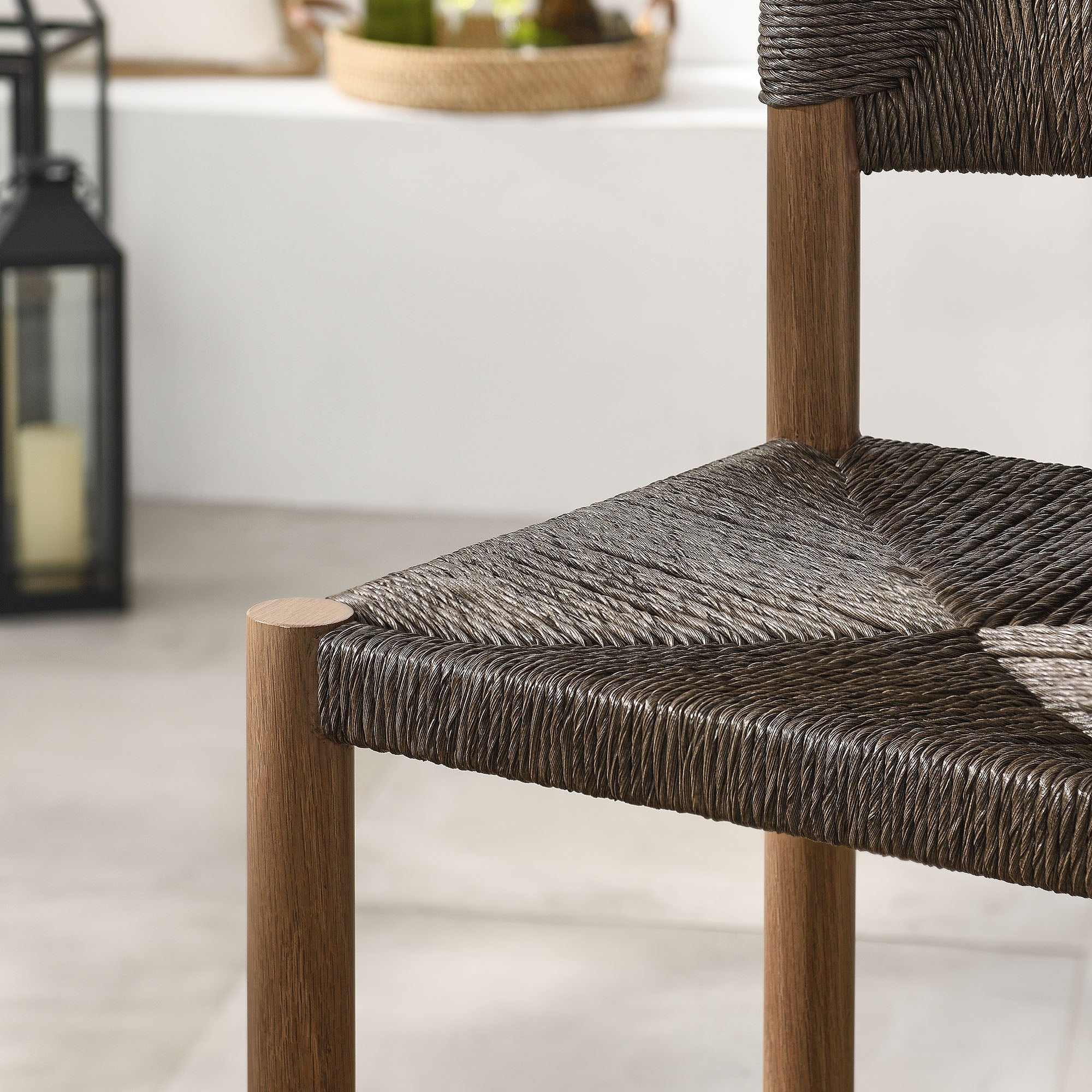 Modway Parkland Outdoor Patio Rattan and Aluminum Counter Stools Set of 2