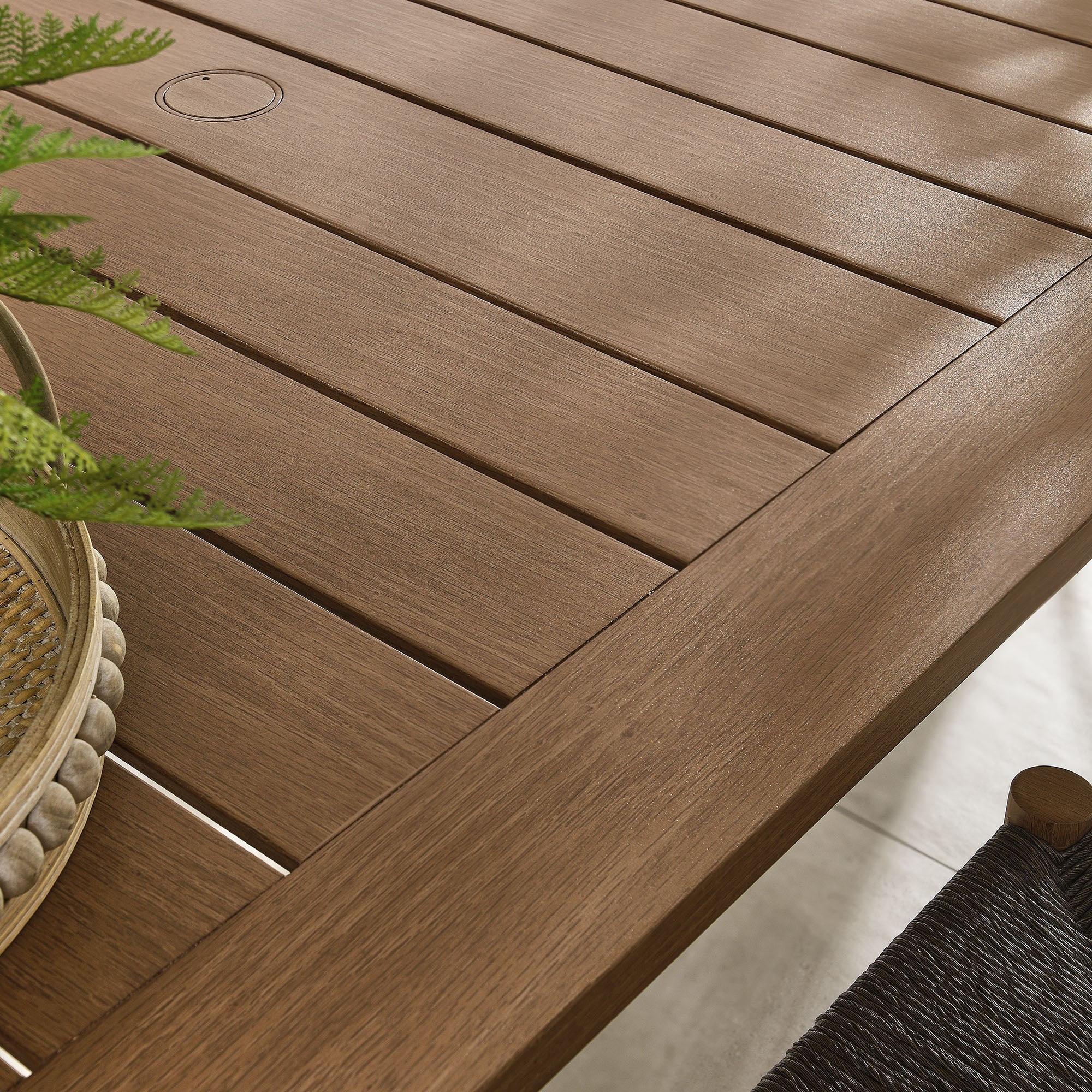 Modway Parkland 76" Outdoor Patio Aluminum Dining Table