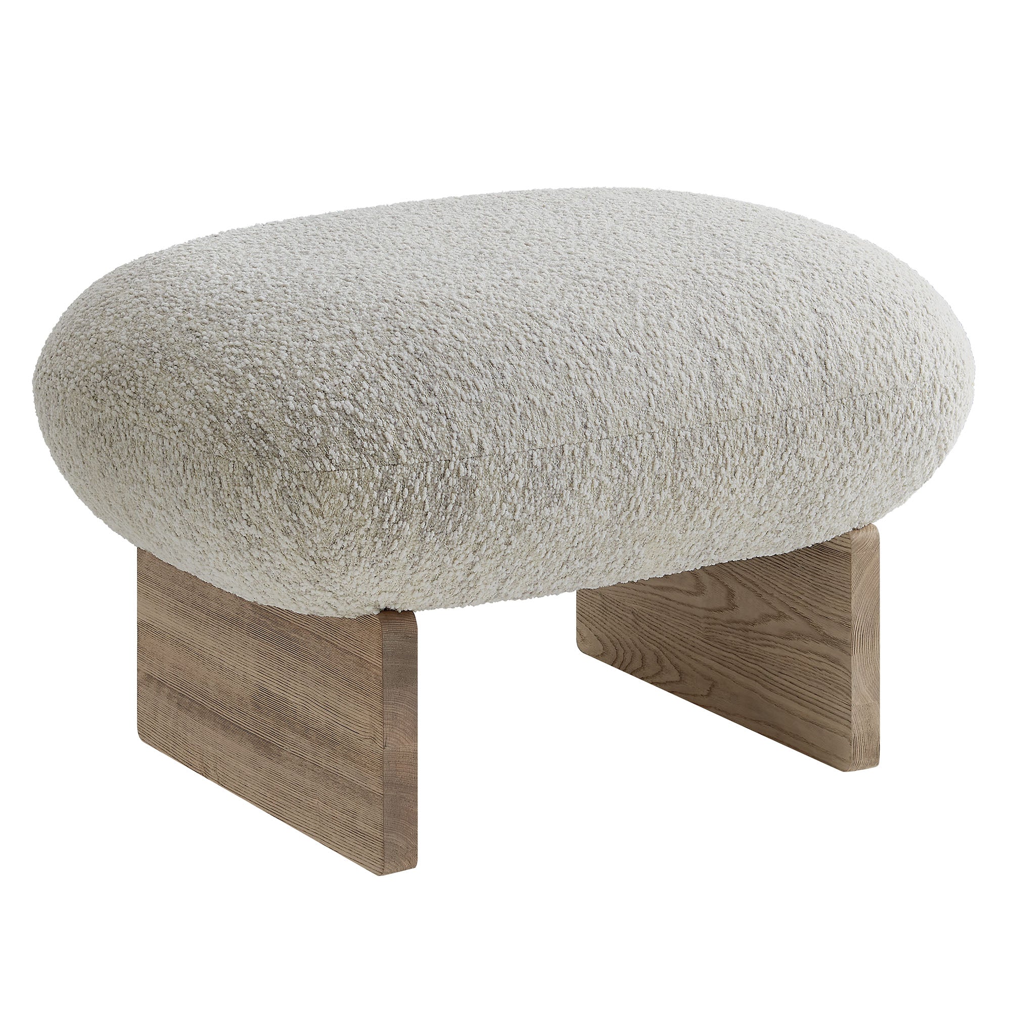 Modway Loyal Boucle Fabric Accent Chair and Ottoman Set