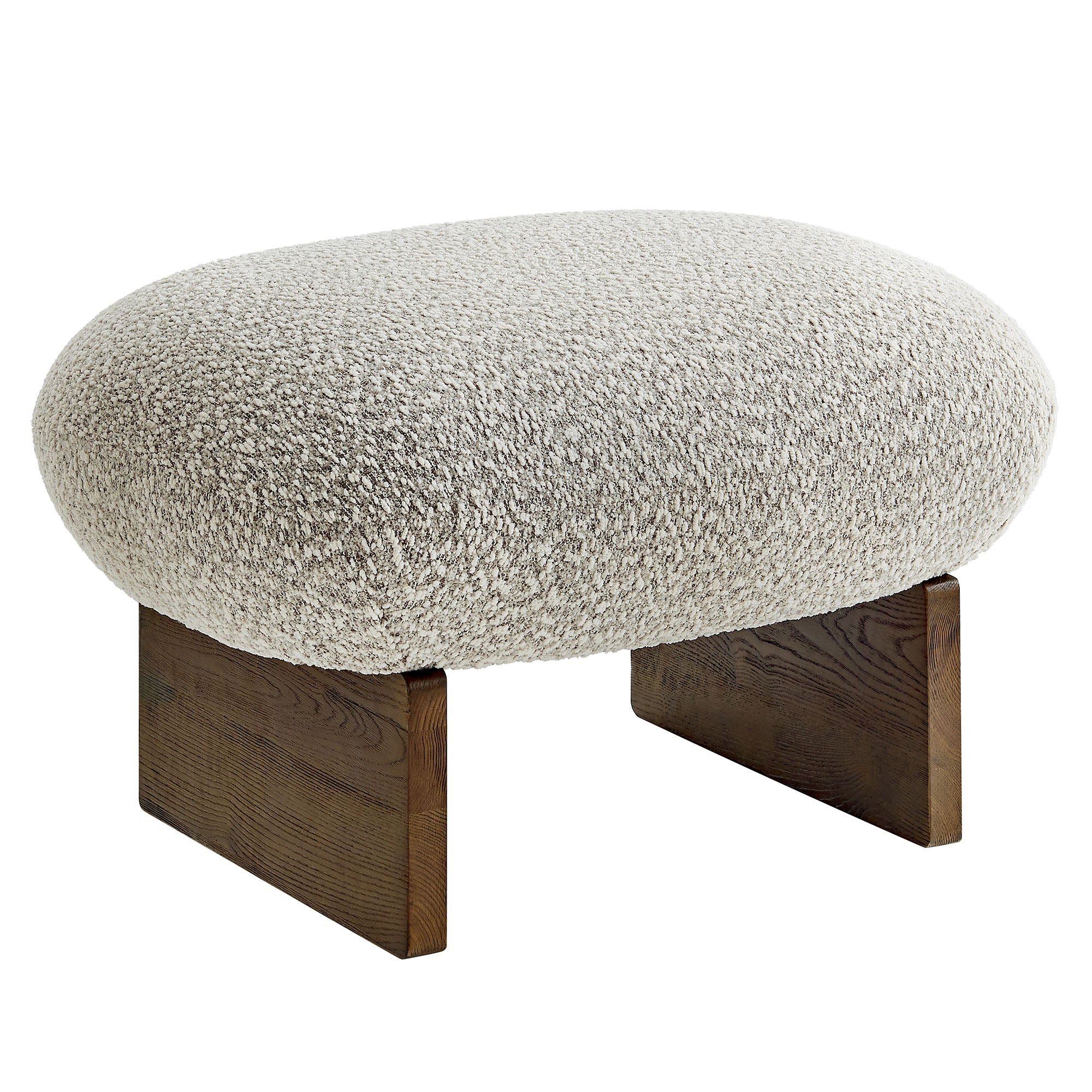 Modway Loyal Boucle Fabric Accent Chair and Ottoman Set