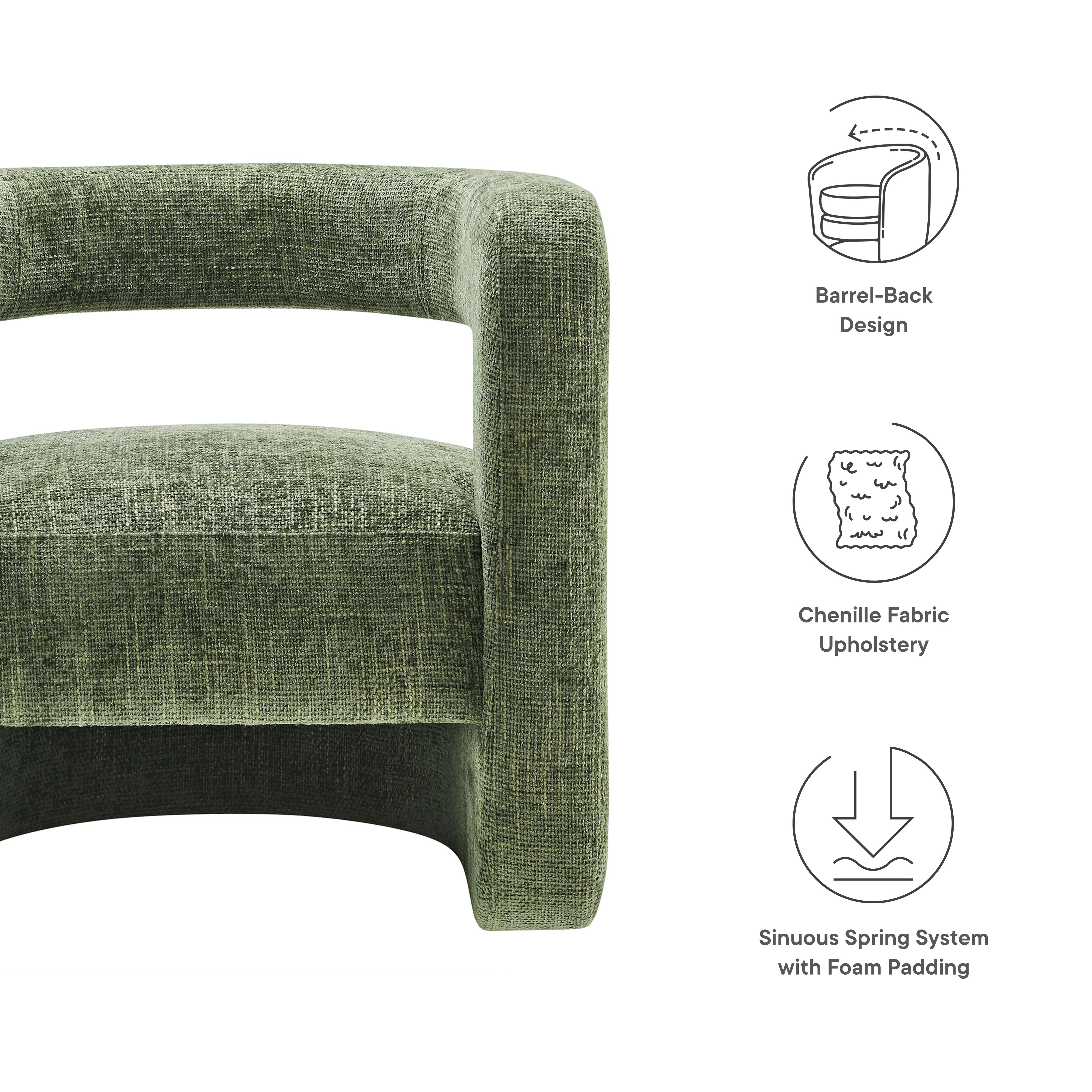 Modway Jaylin Upholstered Chenille Accent Chair