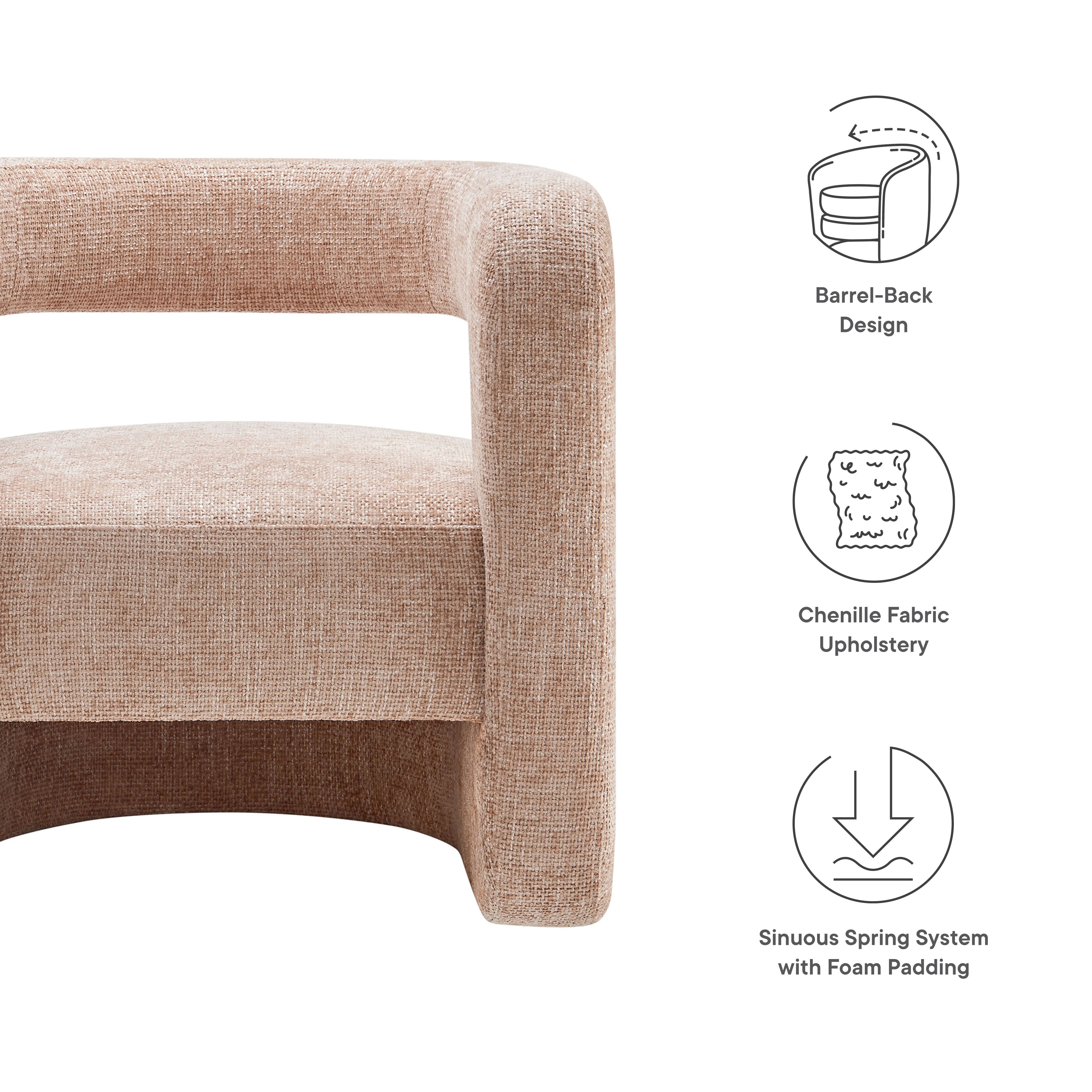 Modway Jaylin Upholstered Chenille Accent Chair