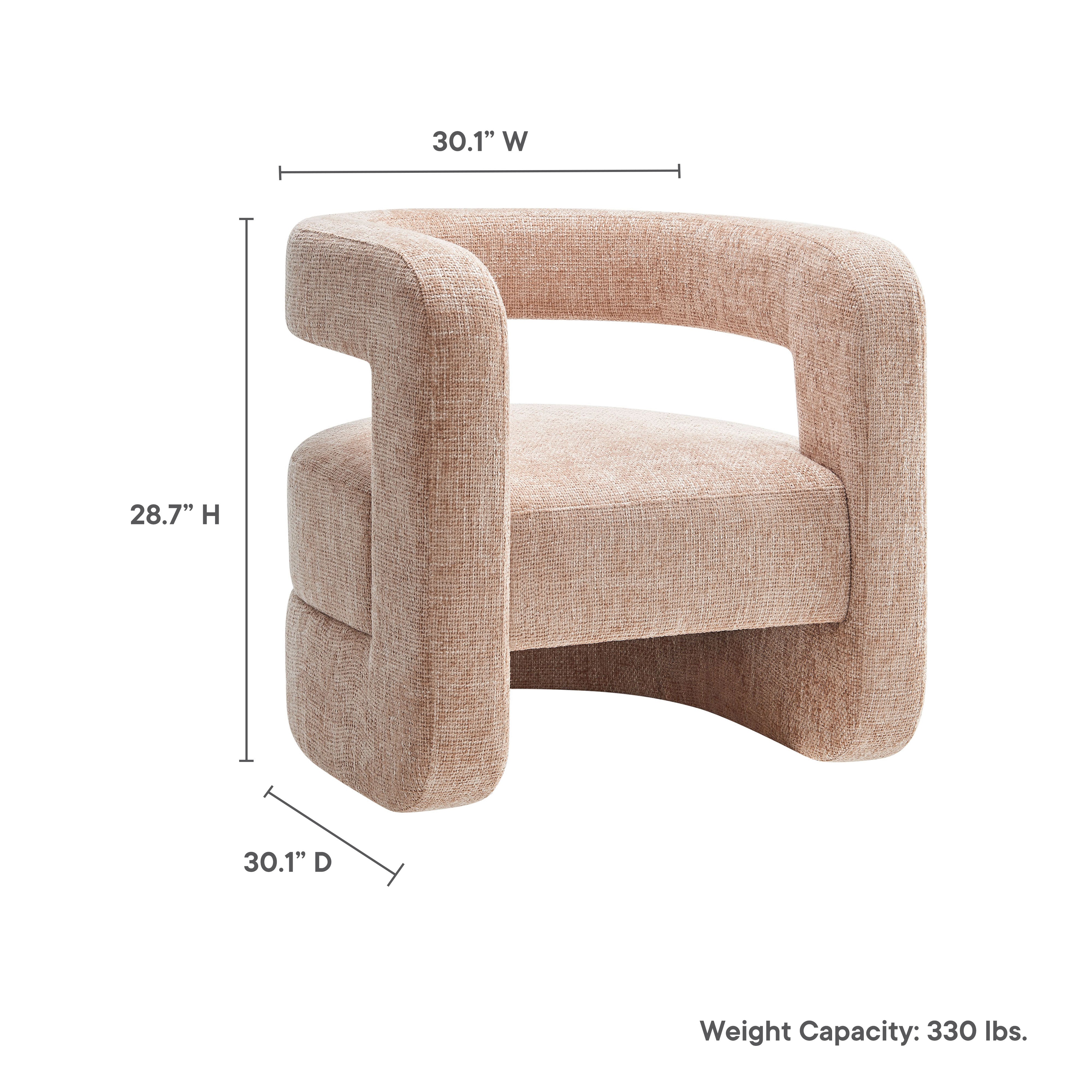 Modway Jaylin Upholstered Chenille Accent Chair