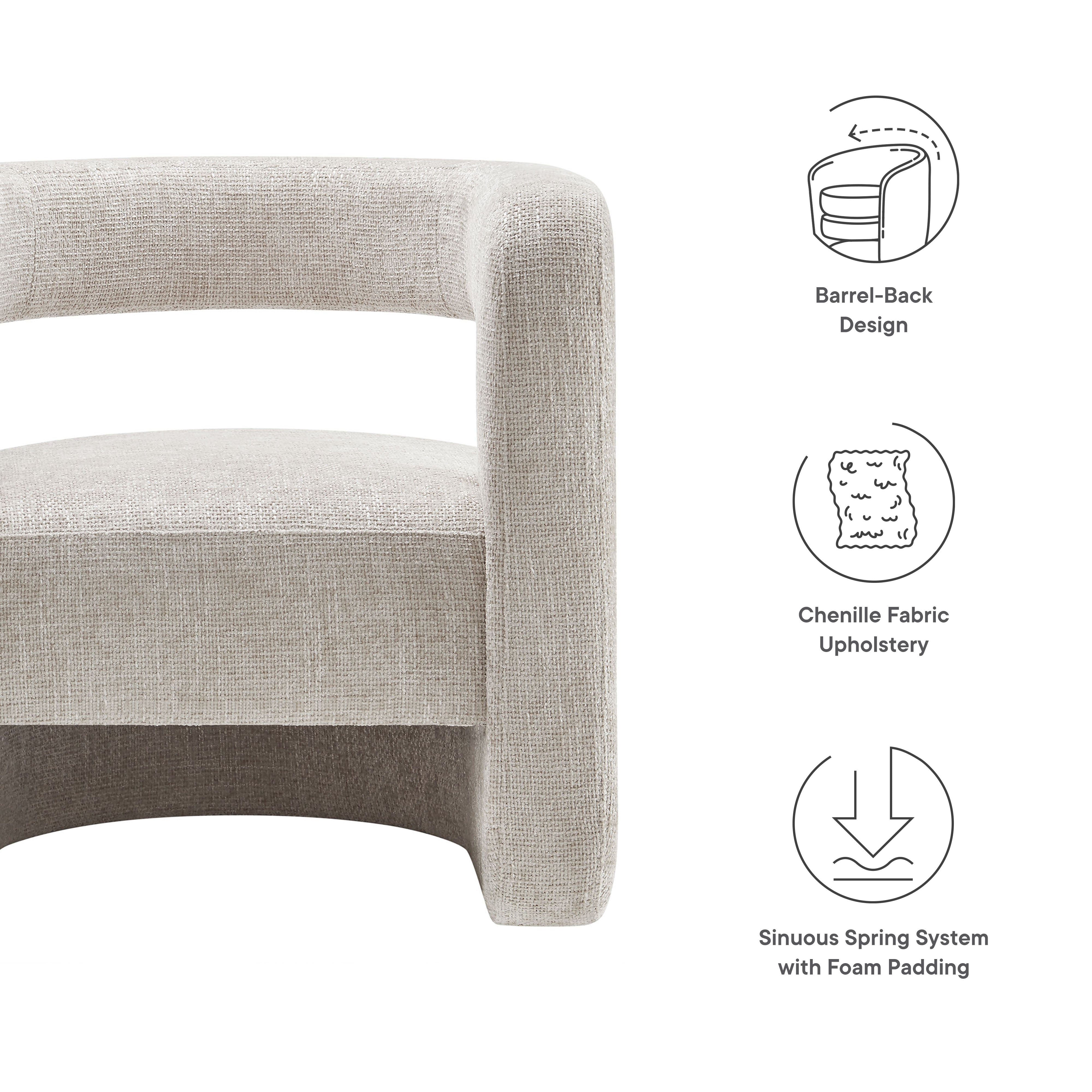 Modway Jaylin Upholstered Chenille Accent Chair
