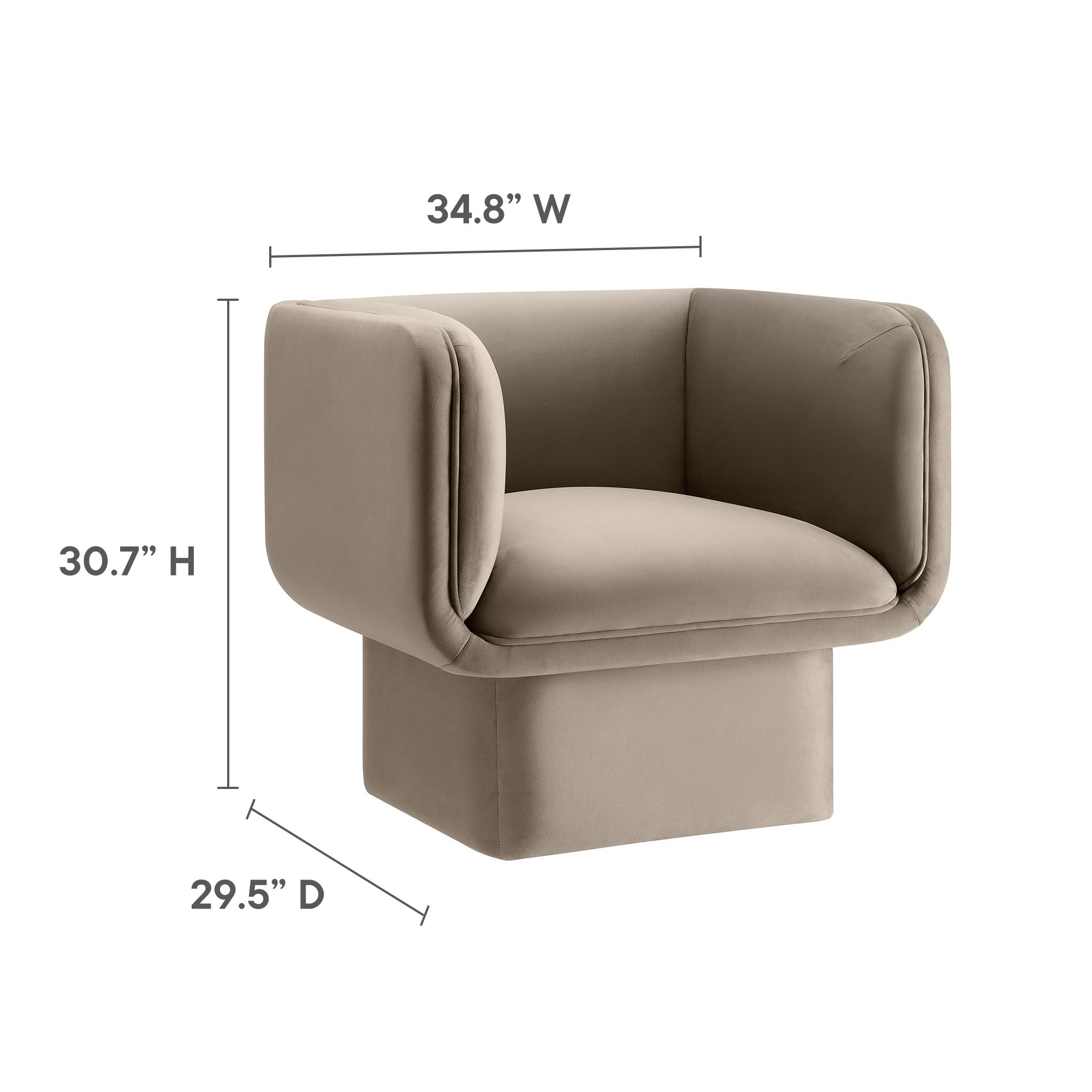 Modway Tate Performance Velvet Accent Chair