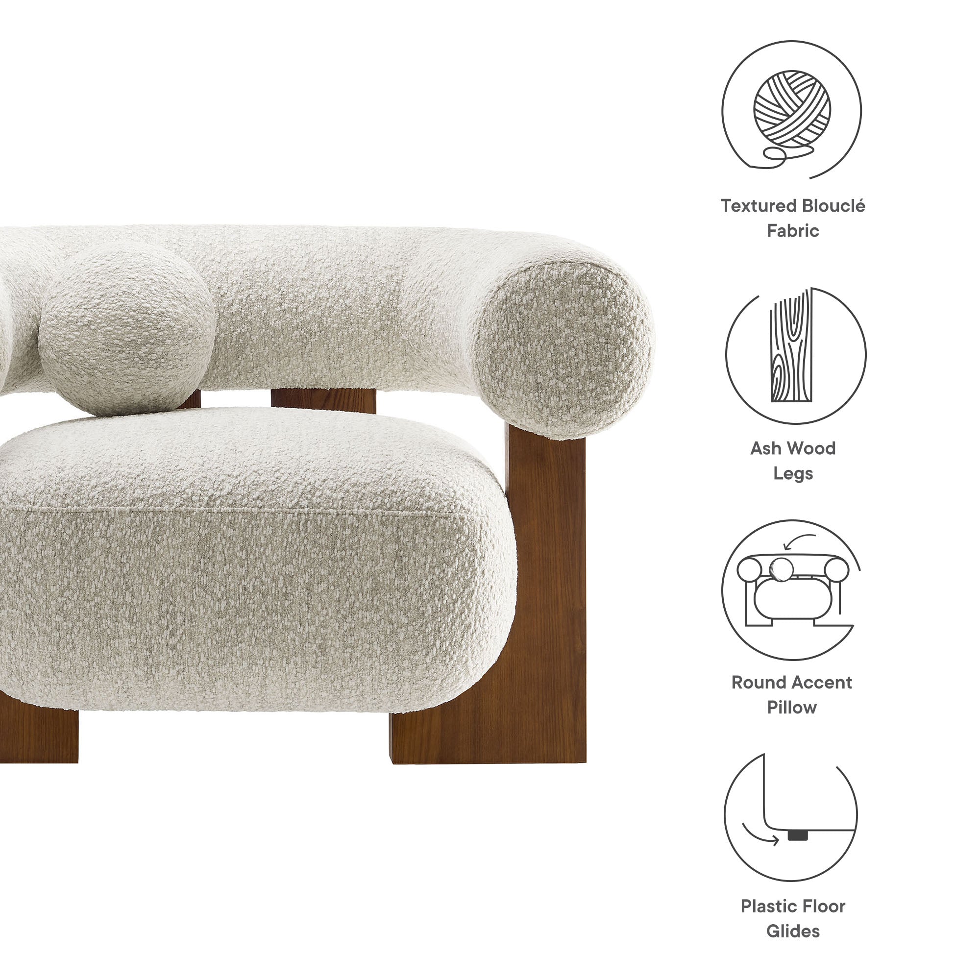 Modway Jace Boucle Accent Chair