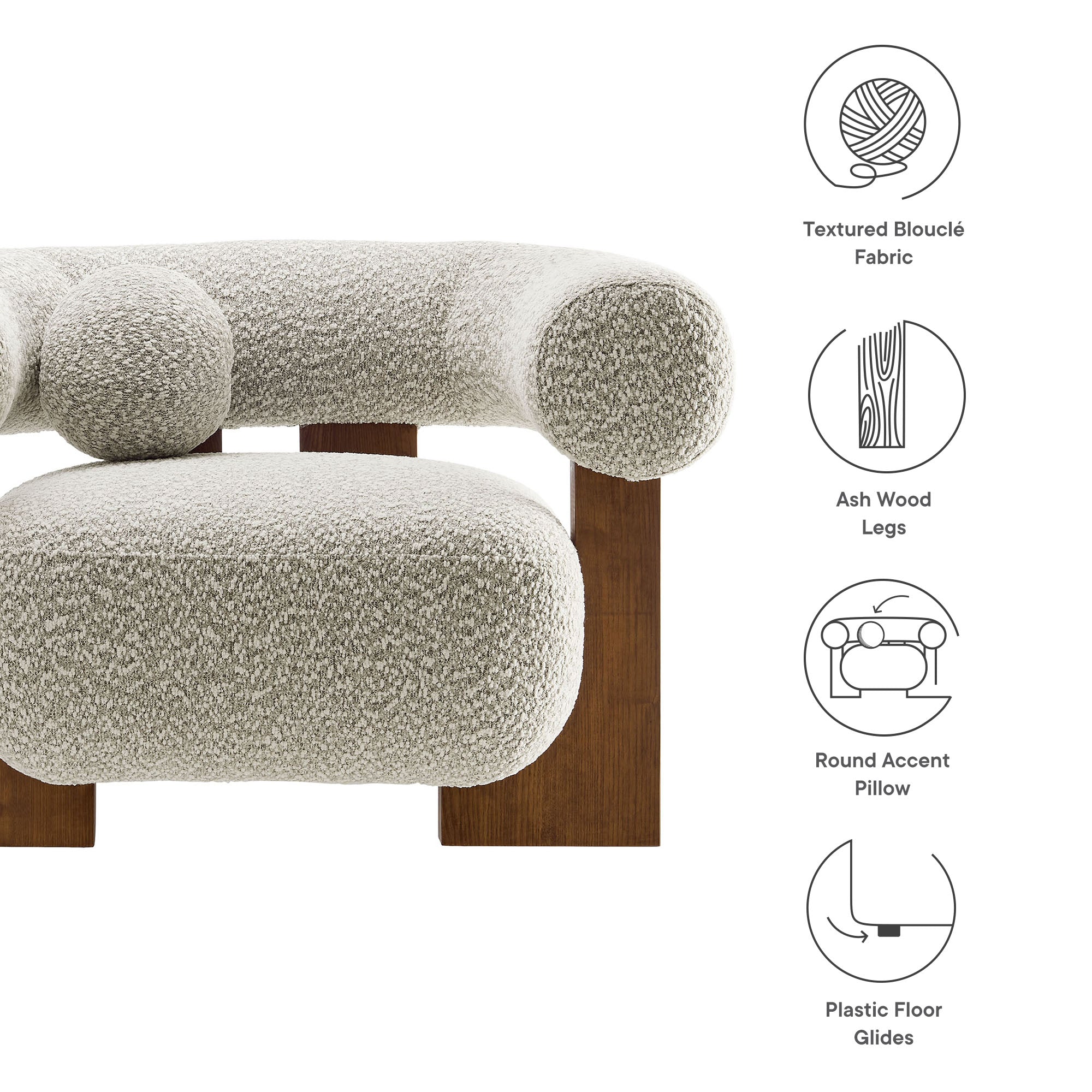 Modway Jace Boucle Accent Chair