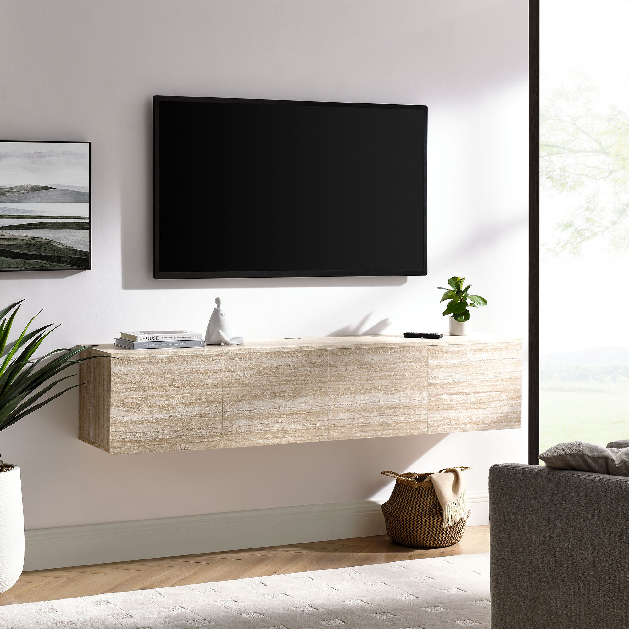 Modway Terra 71" Wall-Mounted TV Stand
