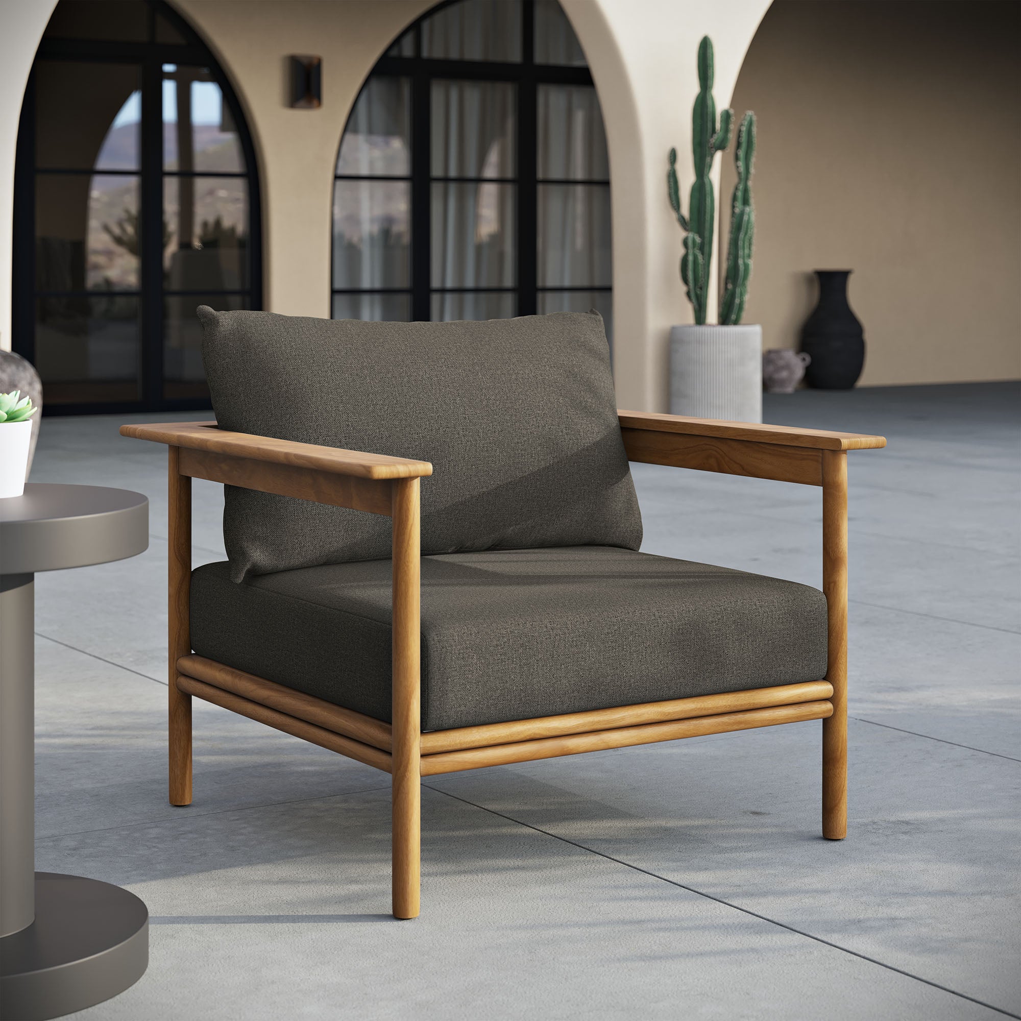 Modway Wren Outdoor Patio Teak Wood Armchair