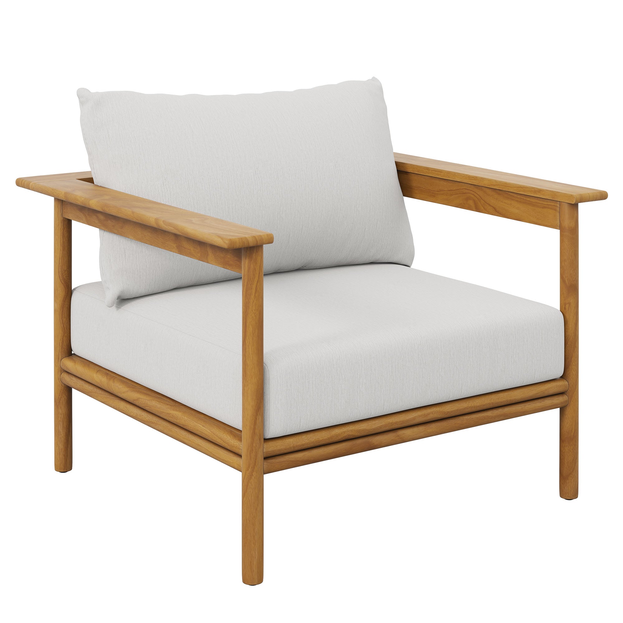 Modway Wren Outdoor Patio Teak Wood Armchair Set of 2