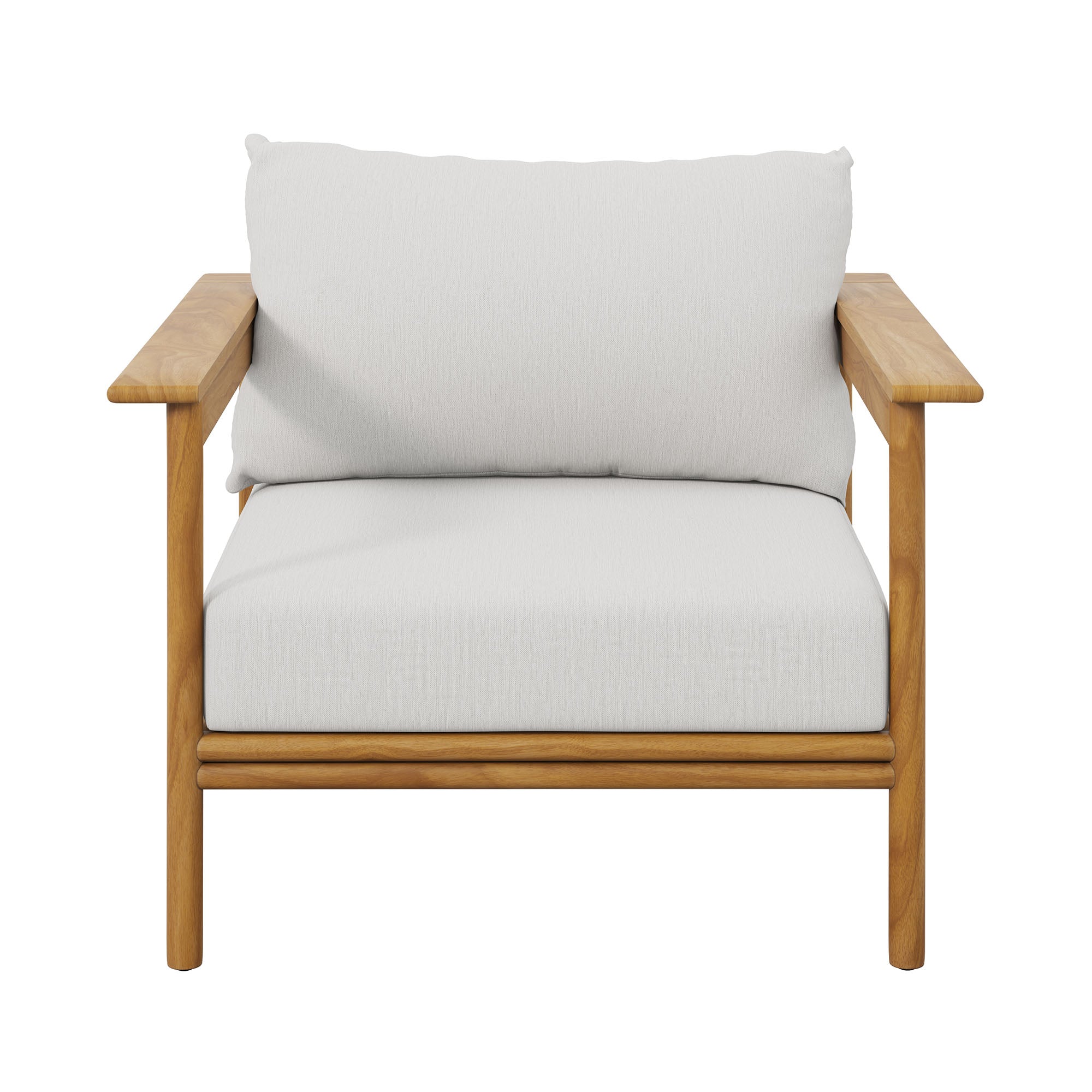 Modway Wren Outdoor Patio Teak Wood Armchair Set of 2