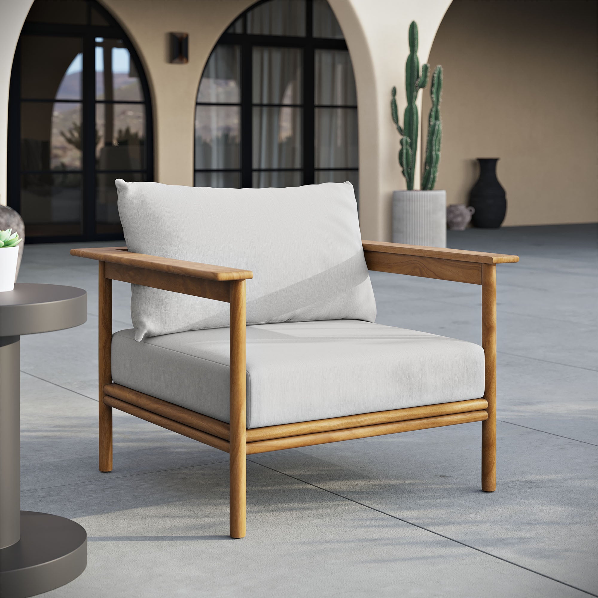 Modway Wren Outdoor Patio Teak Wood Armchair