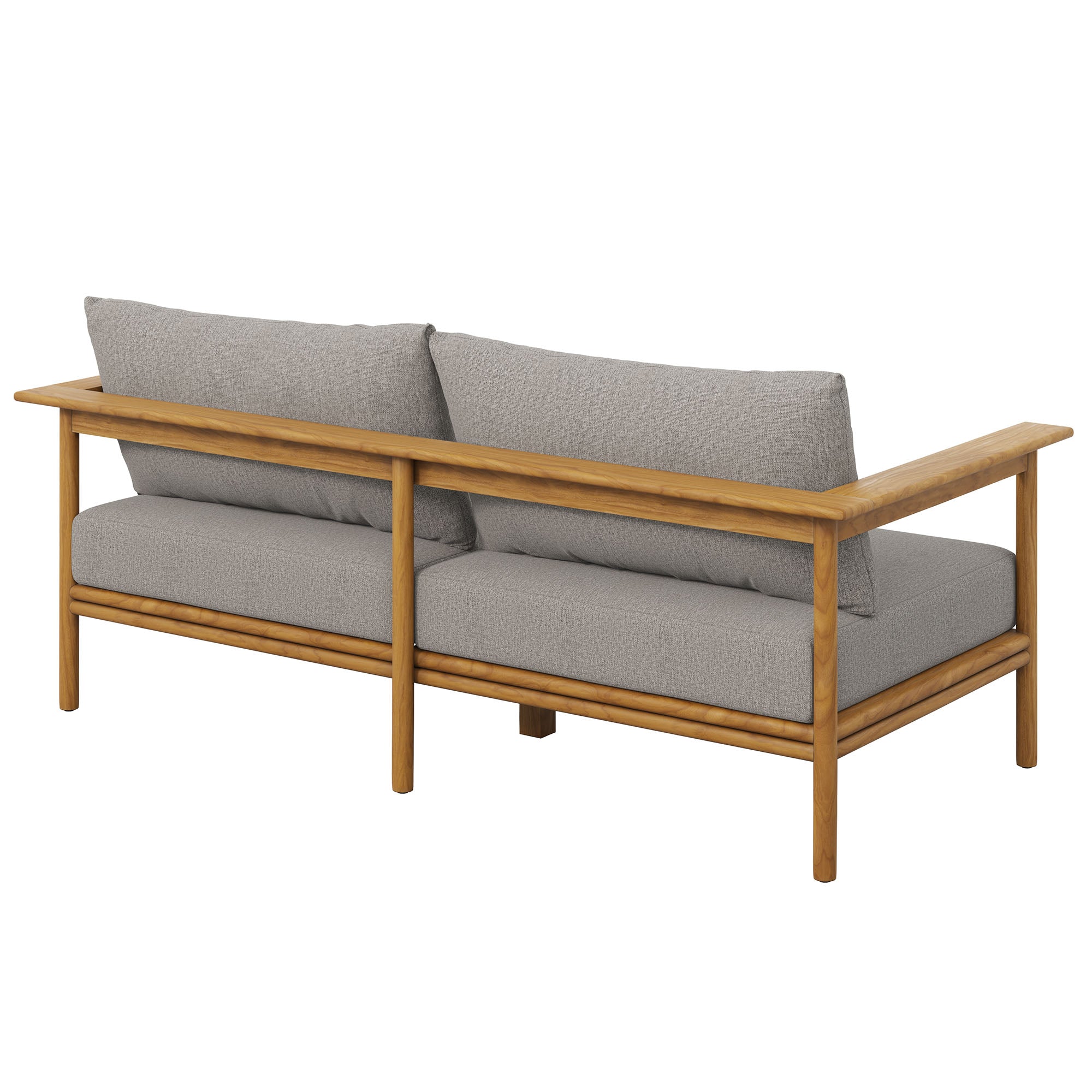 Modway Wren Outdoor Patio Teak Wood Sofa