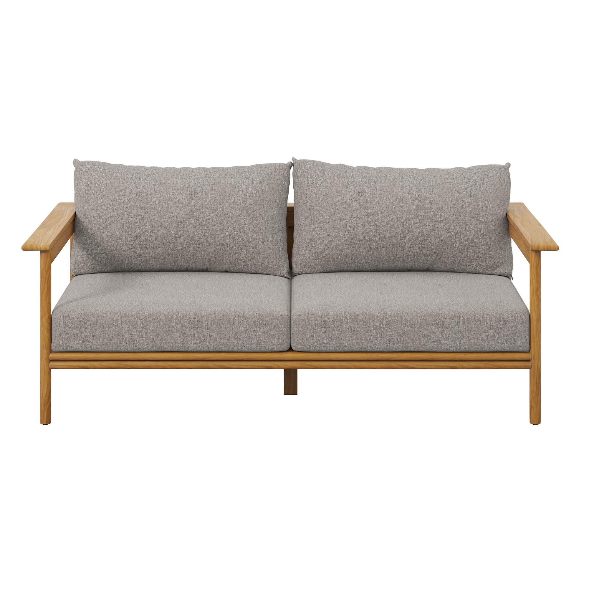 Modway Wren Outdoor Patio Teak Wood Sofa