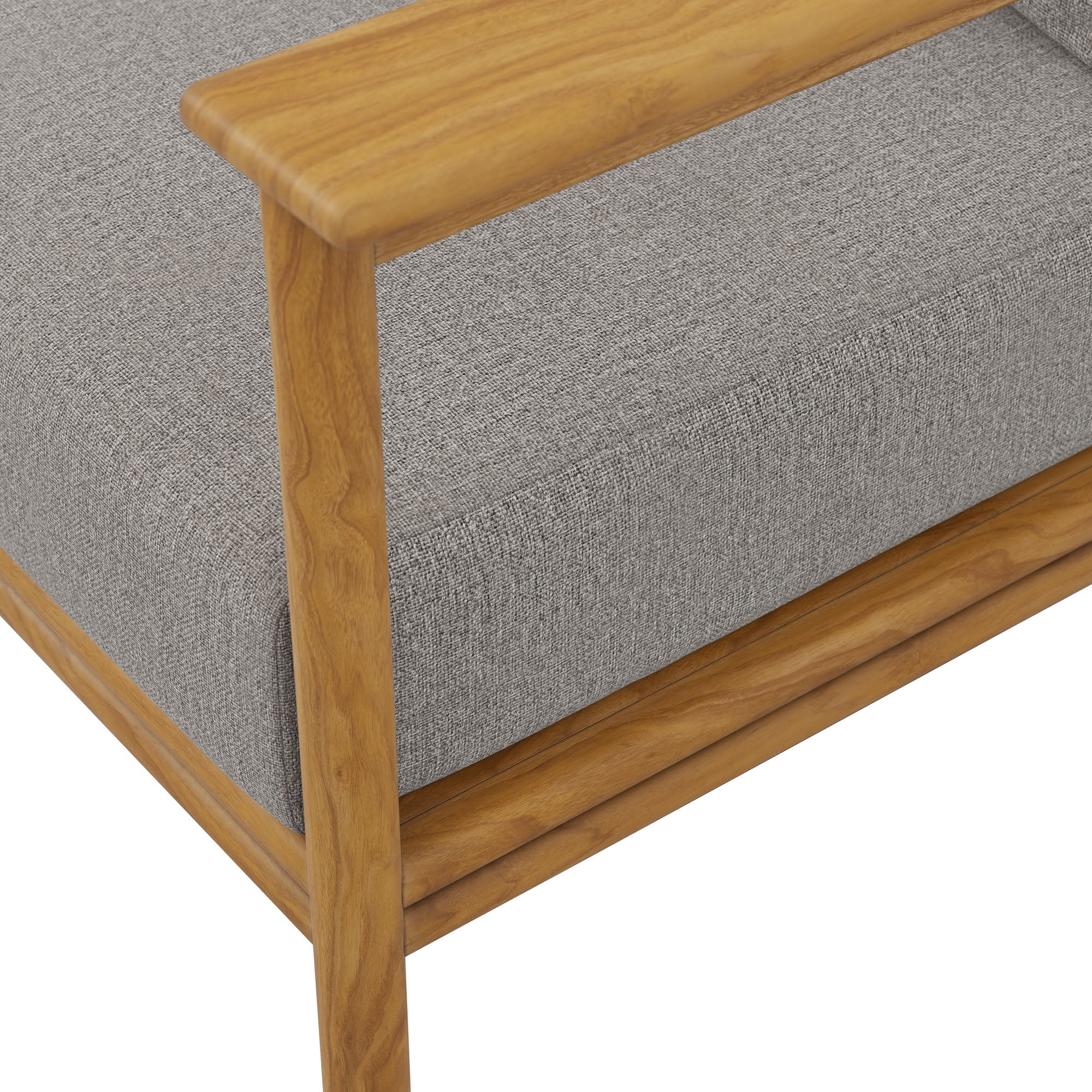 Modway Wren Outdoor Patio Teak Wood Sofa