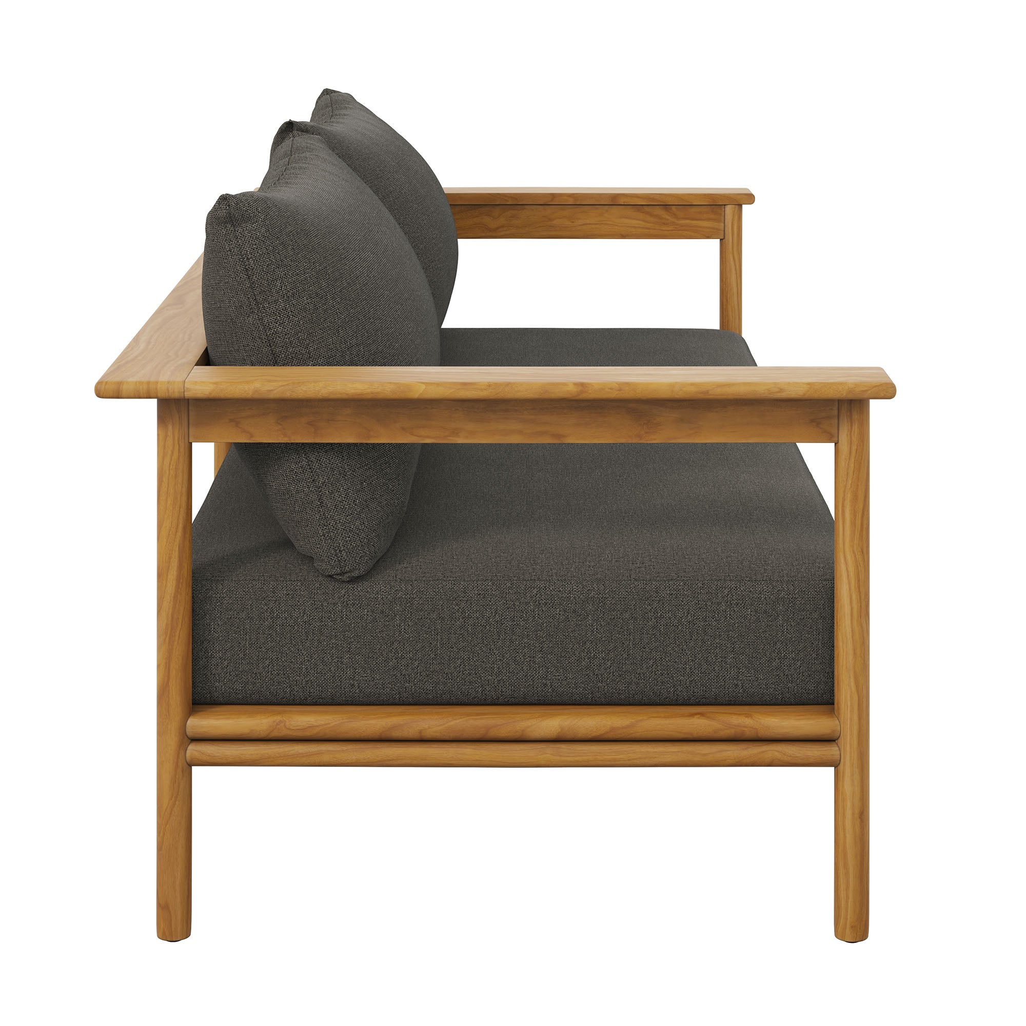 Modway Wren Outdoor Patio Teak Wood Sofa