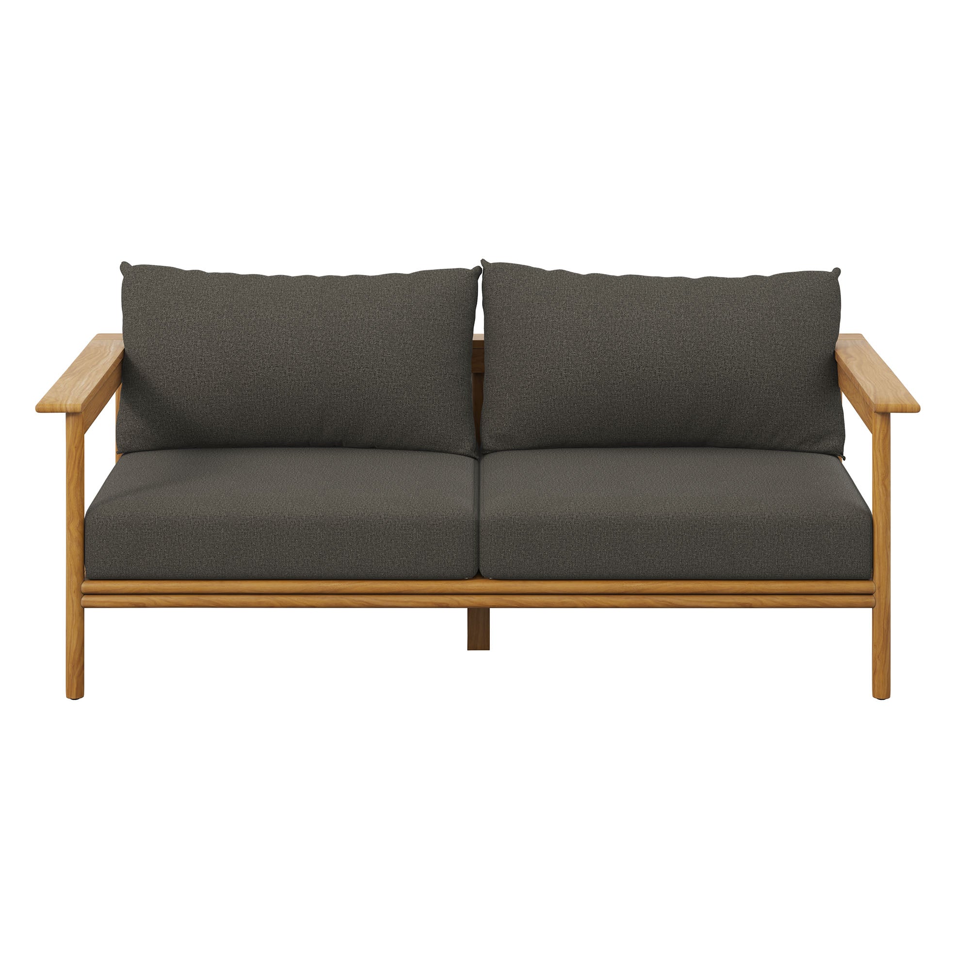 Modway Wren Outdoor Patio Teak Wood Sofa
