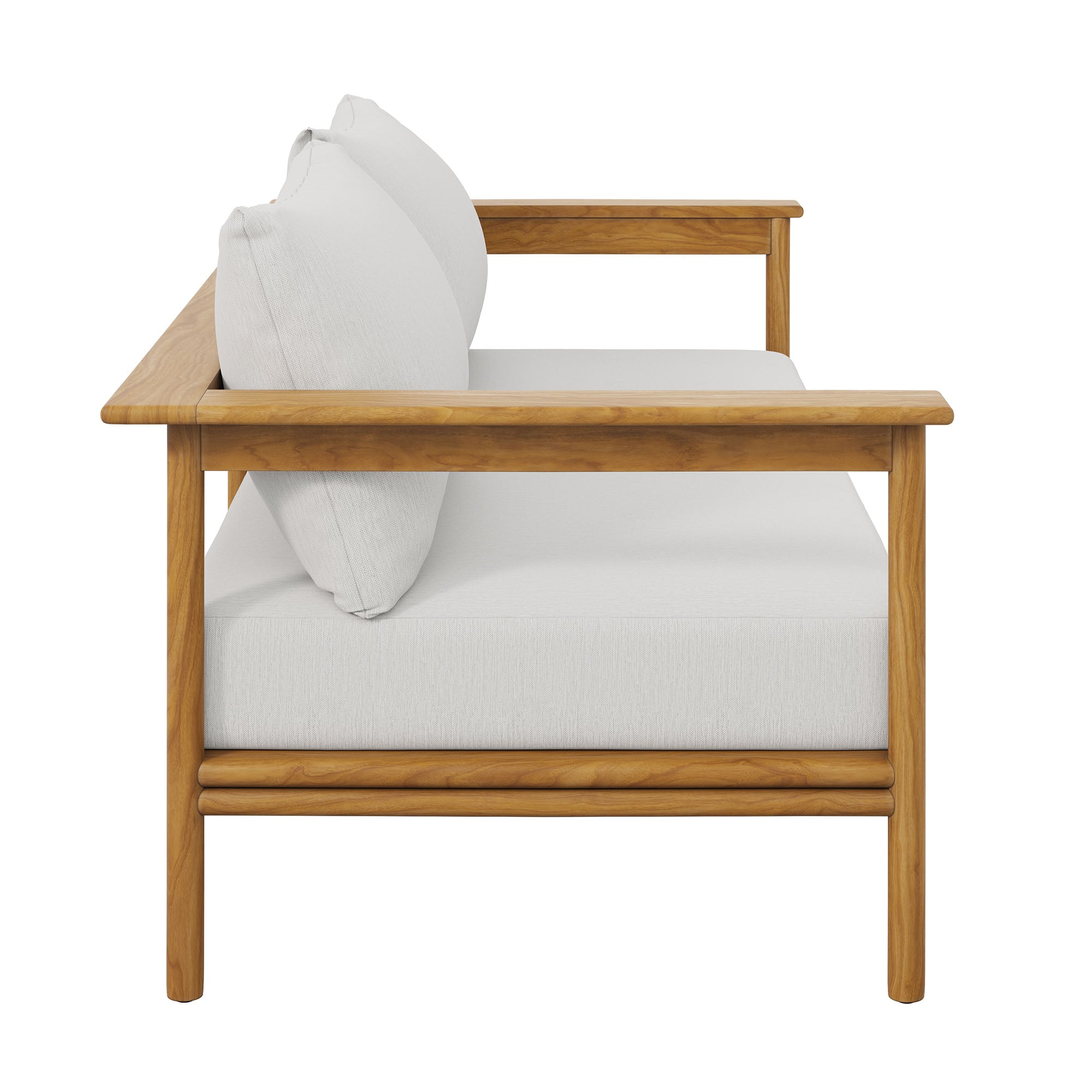 Modway Wren Outdoor Patio Teak Wood Sofa