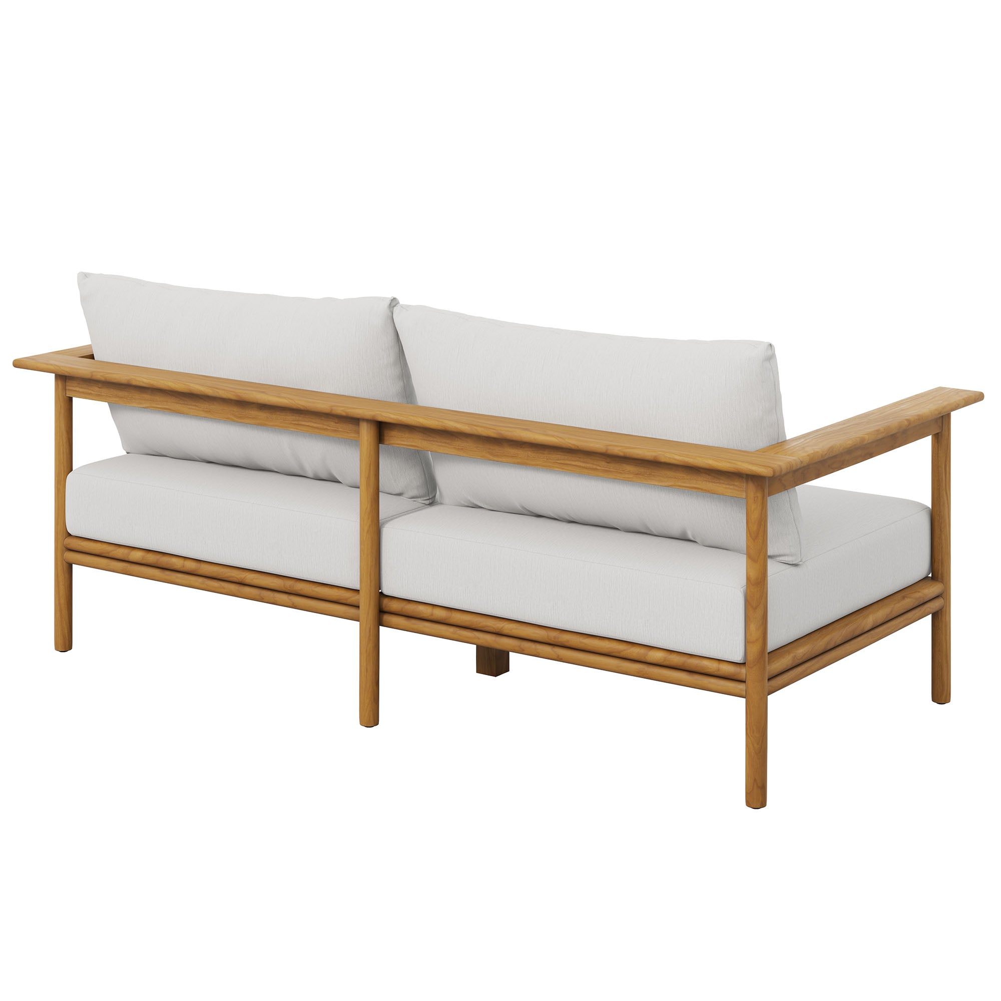 Modway Wren Outdoor Patio Teak Wood Sofa