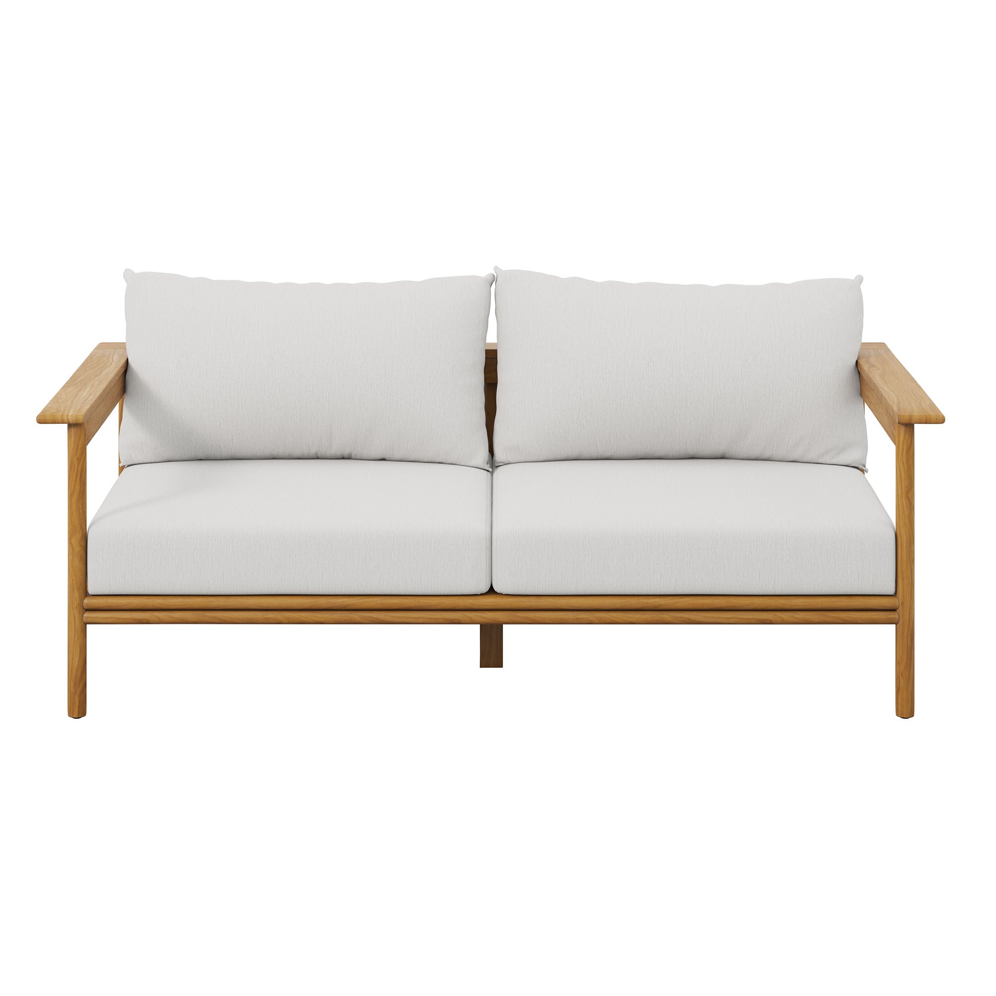 Modway Wren Outdoor Patio Teak Wood Sofa