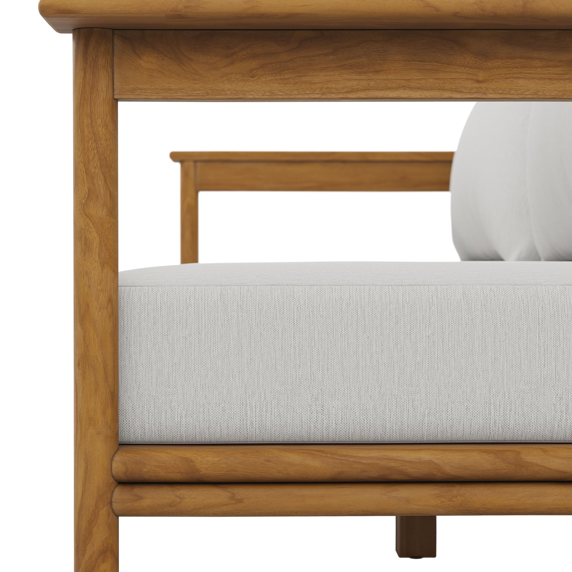 Modway Wren Outdoor Patio Teak Wood Sofa